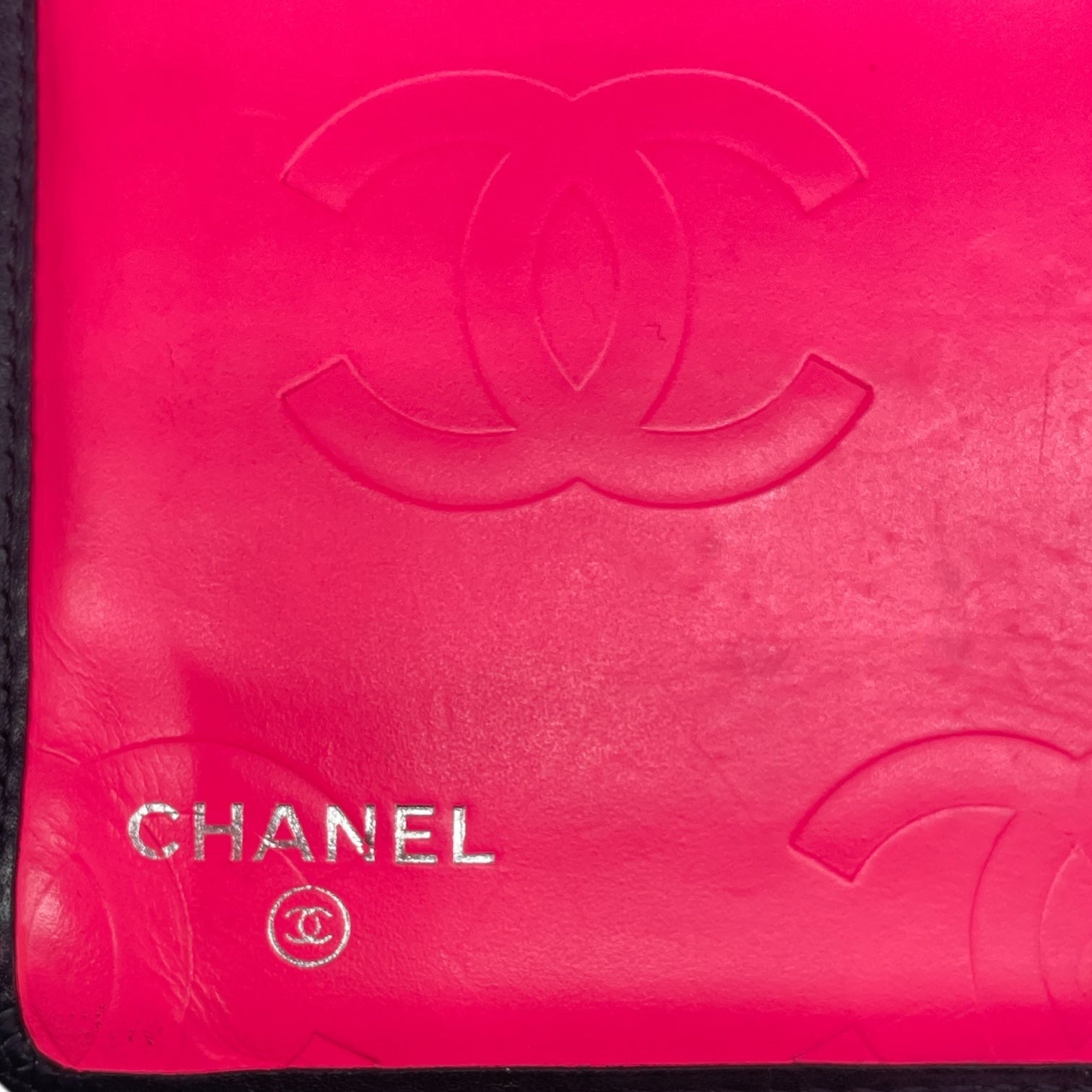 CHANEL/Long Wallet/Leather/BLK/CAMBON DIAMOND QUILT view 3