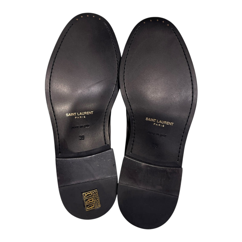 SAINT LAURENT/Dress Shoes/EU 39/Leather/BLK/PATENT ANKLE BOOT