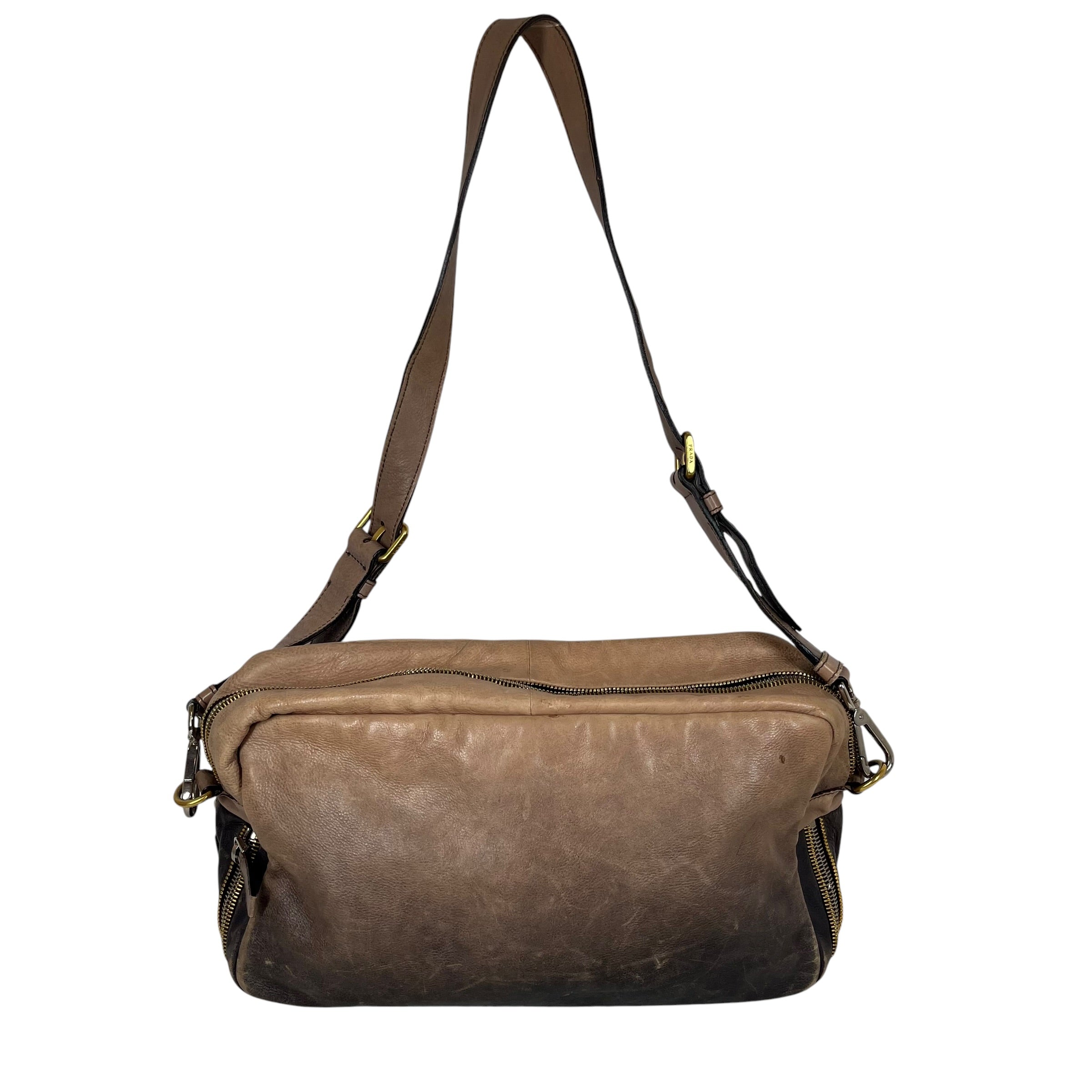 PRADA/Bag/Leather/BRW/OMBRE ZIPPER BAG view 2