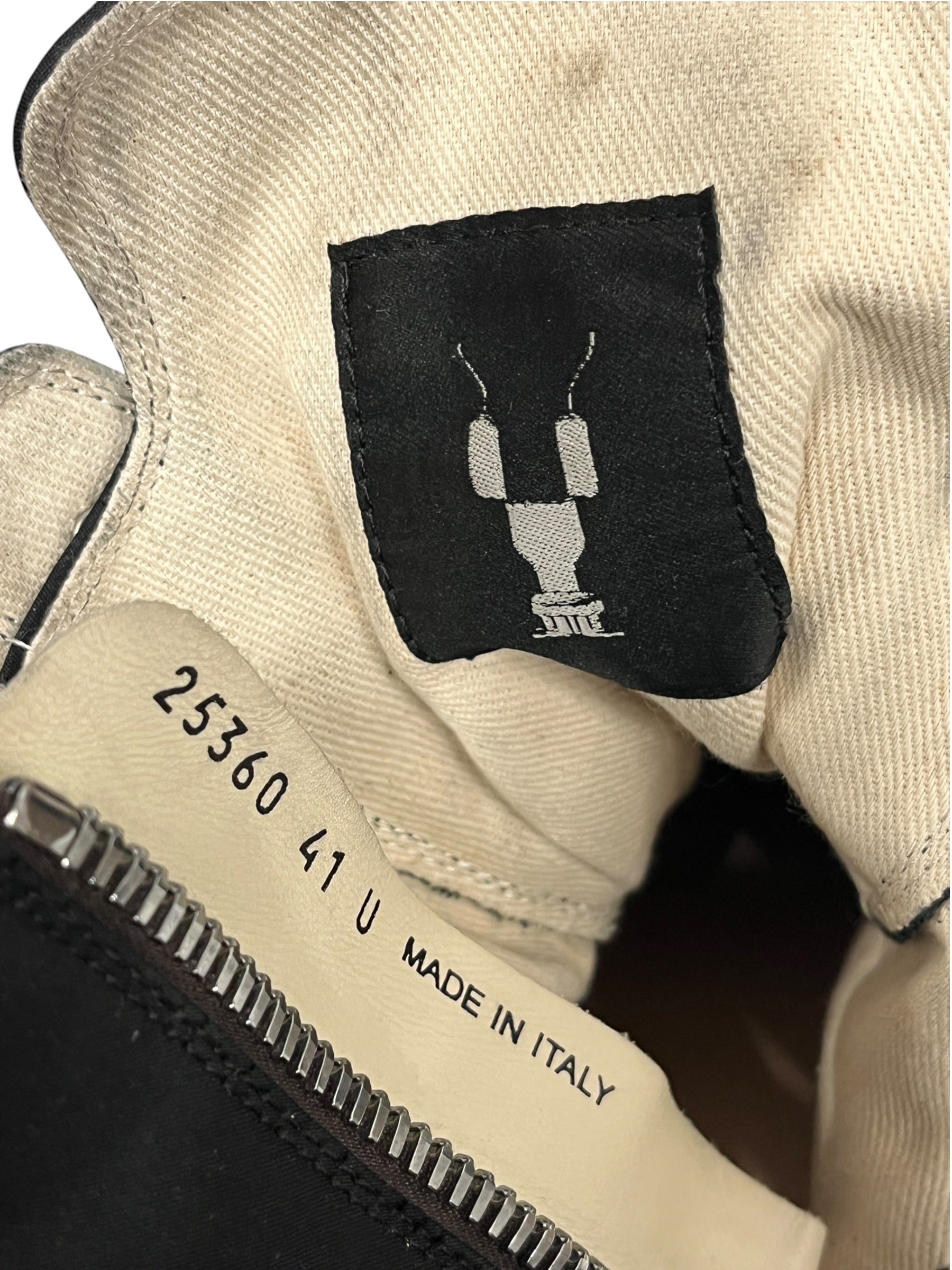 RICK OWENS DRKSHDW/Hi-Sneakers/EU 41/Nylon/BLK/ABSTRACT view 3