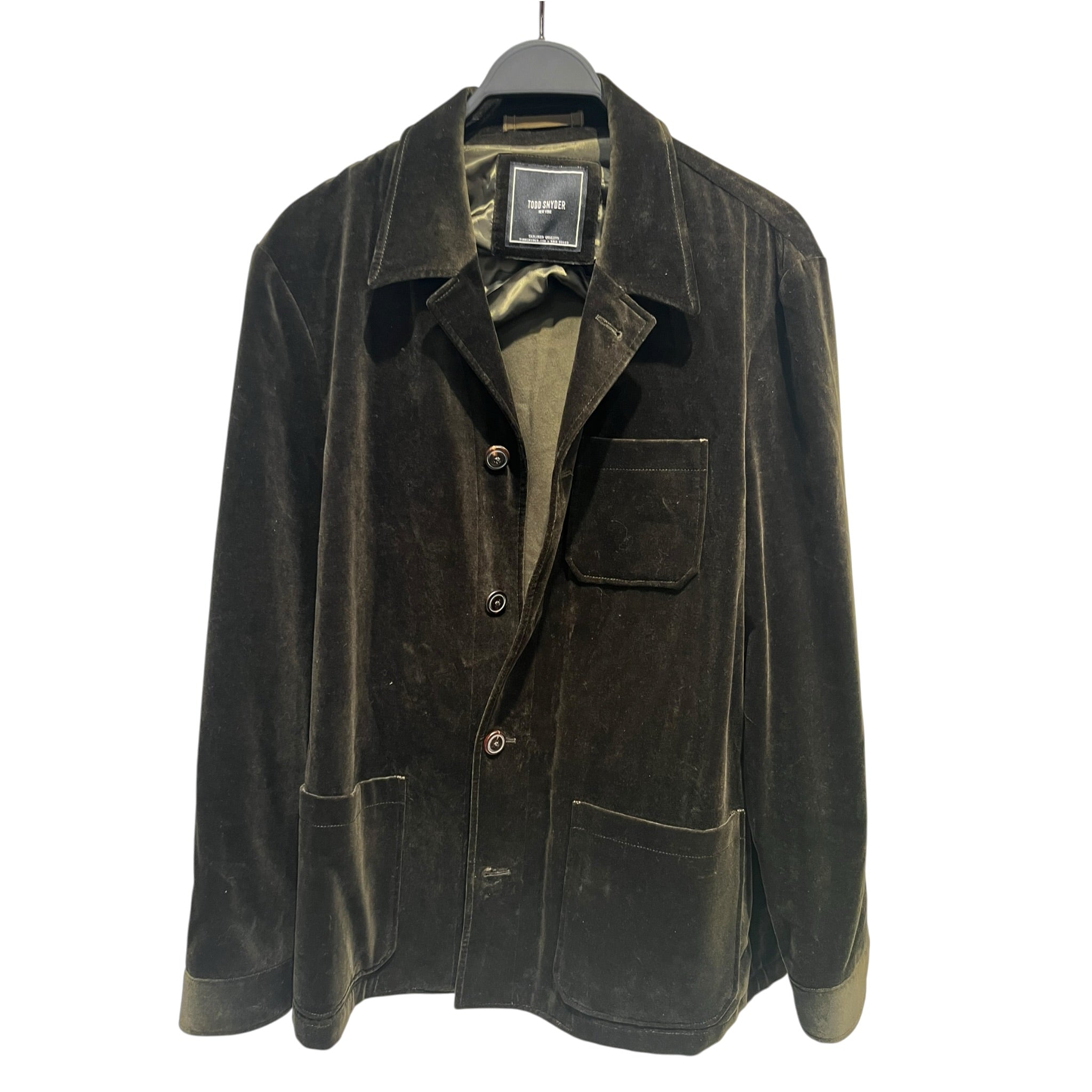 TODD SNYDER/Suits/L/Cotton/GRN/Velour Sport Coat view 1