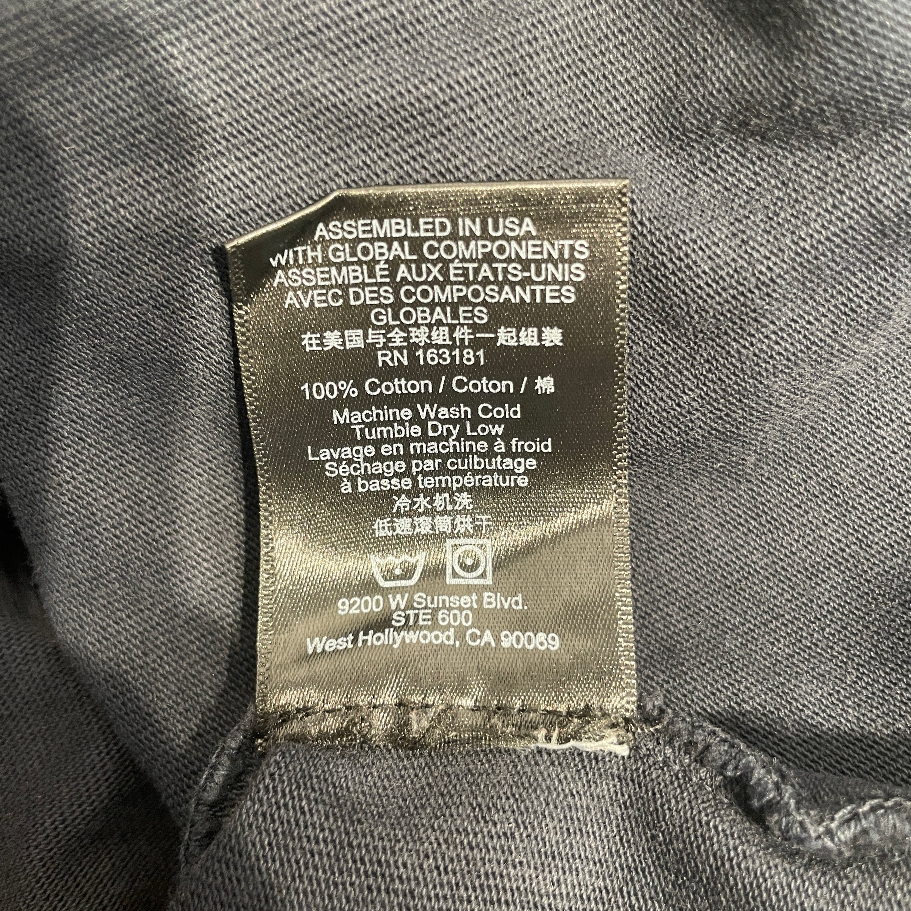 RHUDE/T-Shirt/XXL/Cotton/BLK/High Neck/ view 3