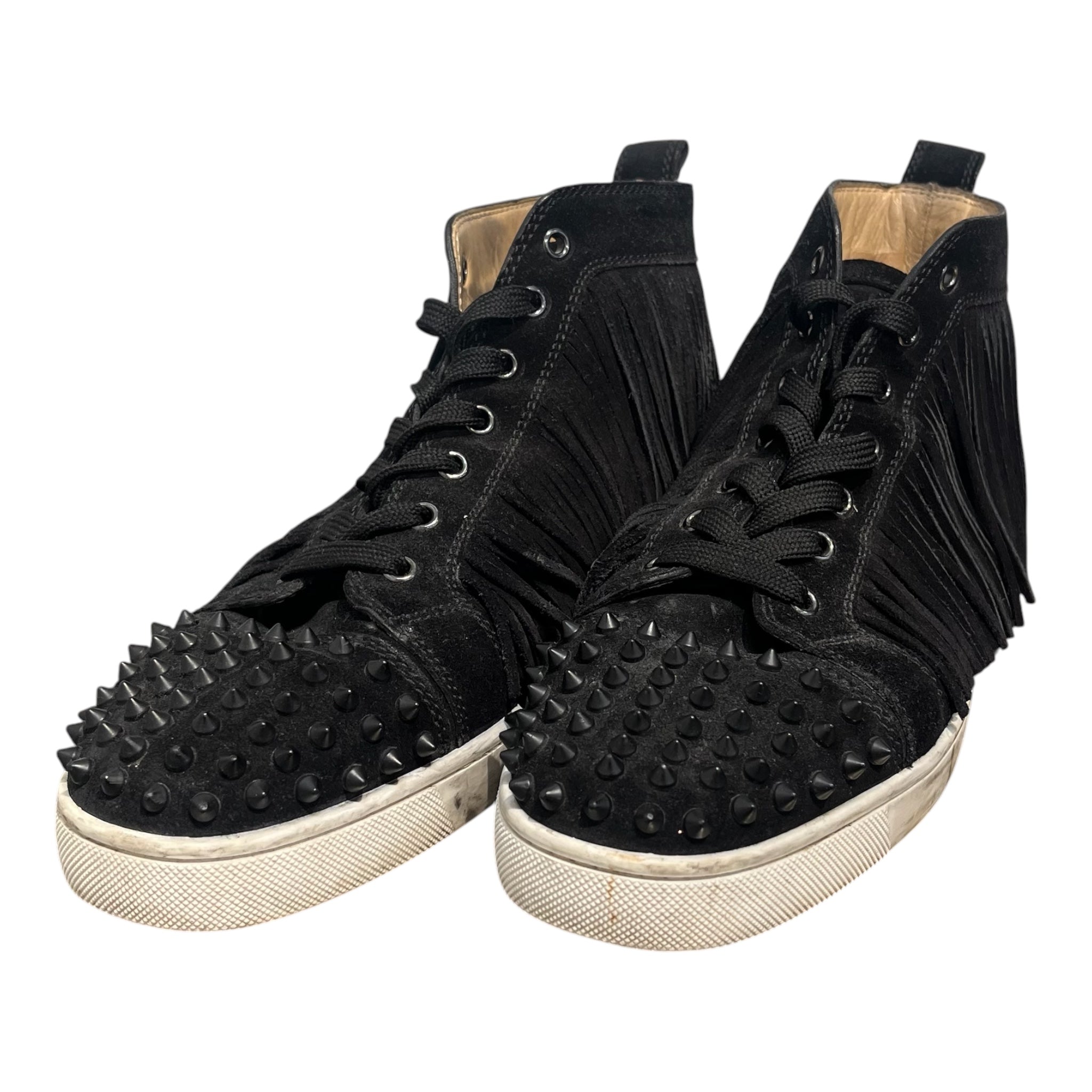Christian Louboutin/Hi-Sneakers/Suede/BLK/SUEDE FRINGE HI SNEAKER view 4