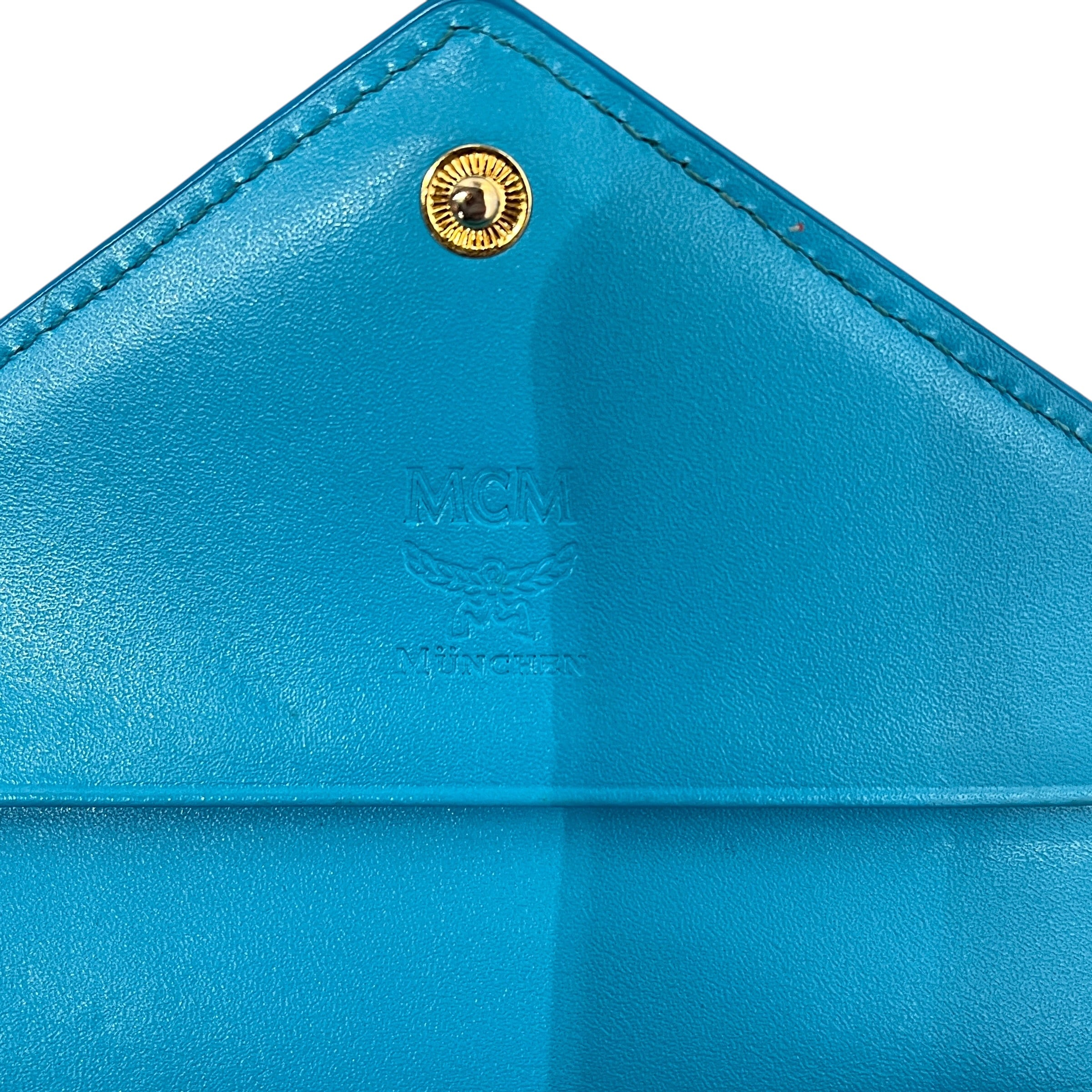 MCM/Trifold Wallet/Leather/BLU/L's/BLUE ENVELOPE TRIFOLD WALLET view 3