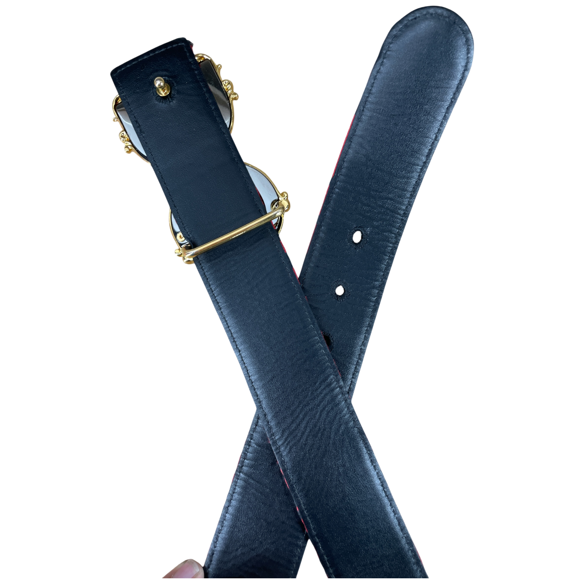 DOLCE&GABBANA/Belt/Animal Pattern/RED/L's/LEOPARD BAROQUE GOLD LOGO view 3