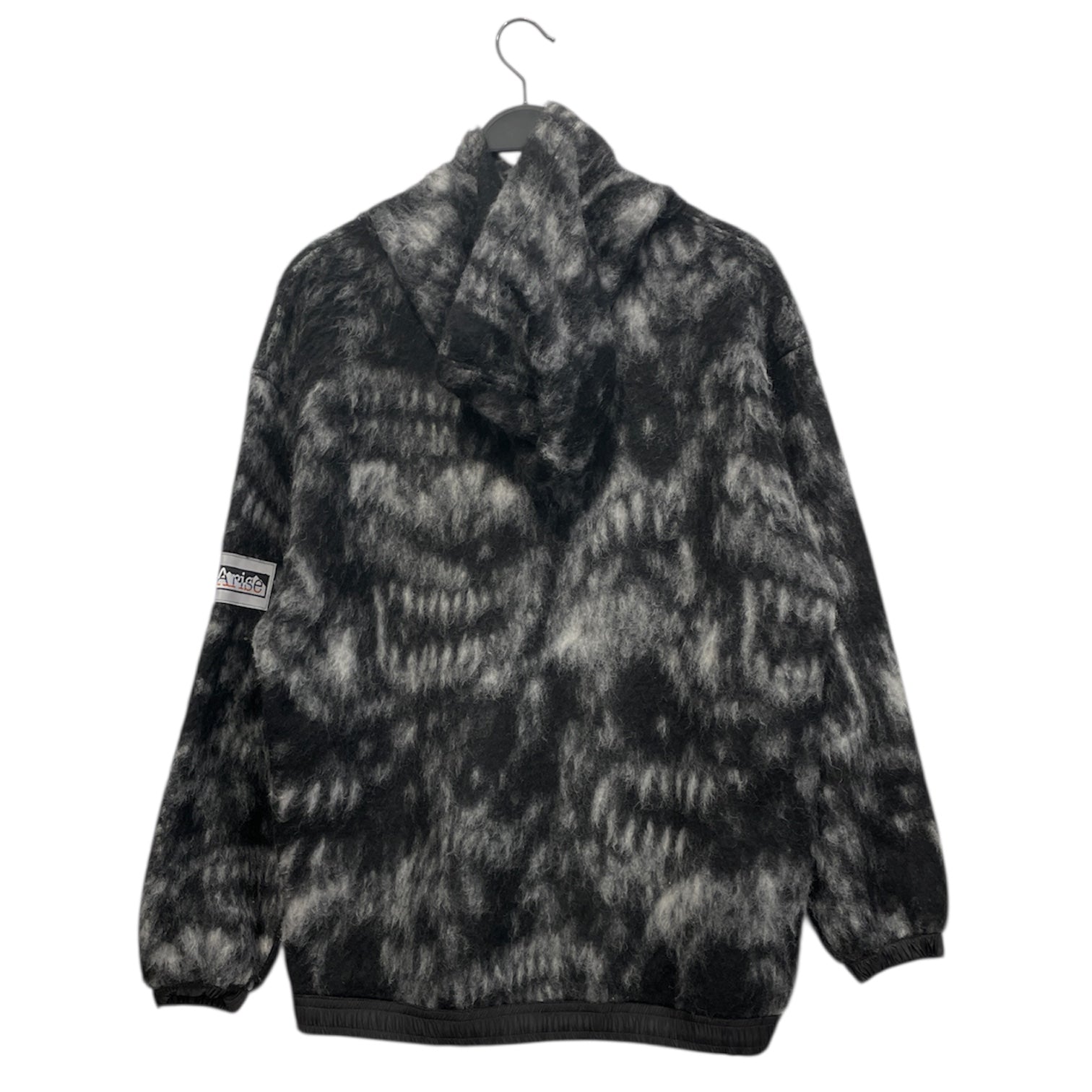 ARIES/Hoodie/S/All Over Print/Wool/BLK/MOHAIR BLK/WHT HOODIE view 2
