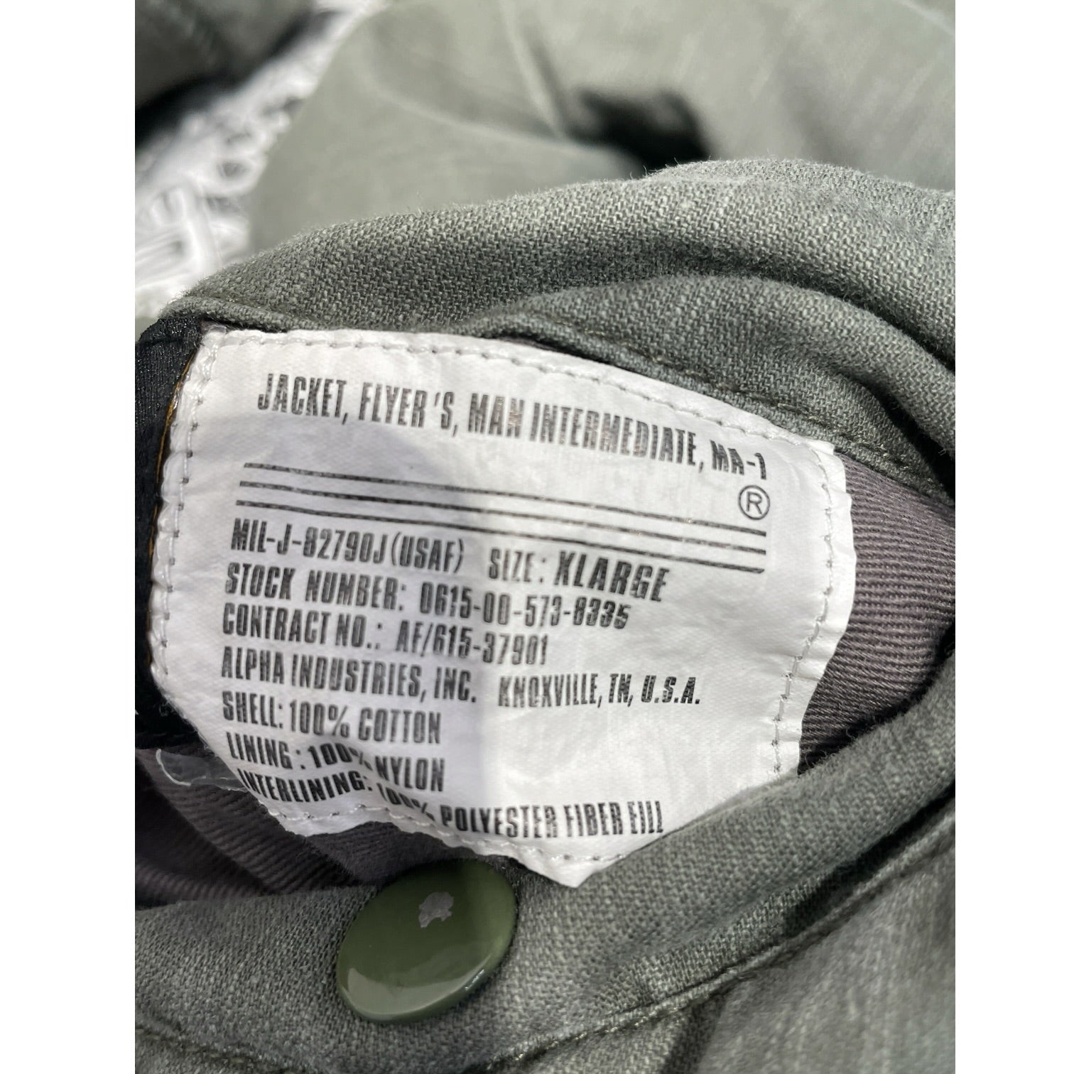 ALPHA INDUSTRIES/Flight Jkt/XL/Nylon/KHK/no sleep view 4