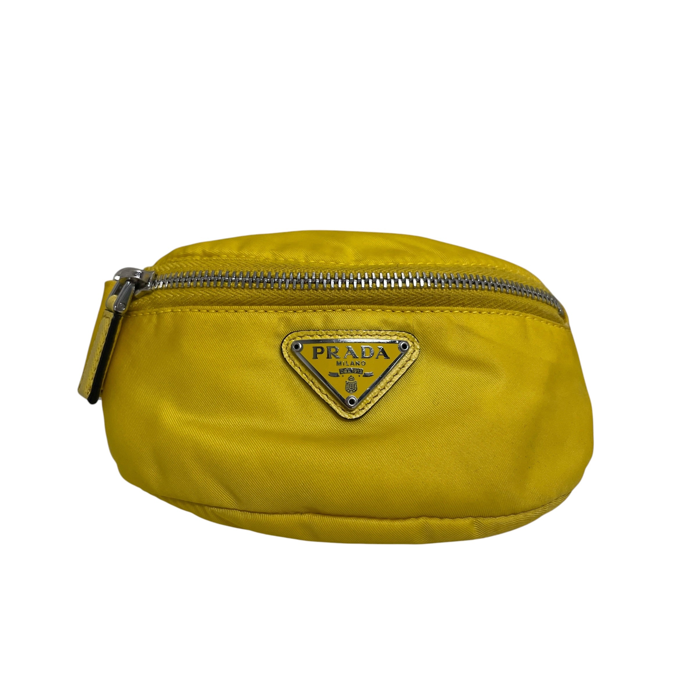 PRADA/Bag/Nylon/YEL/yellow hardware view 1