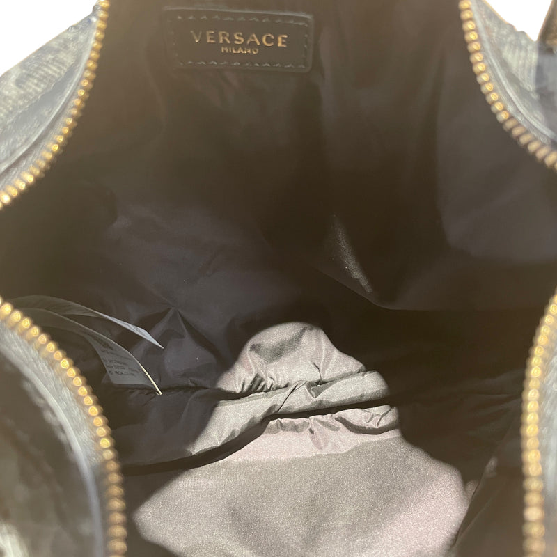 VERSACE/Hand Bag/All Over Print/Cotton/GRY/snake print hobo shoulder bag