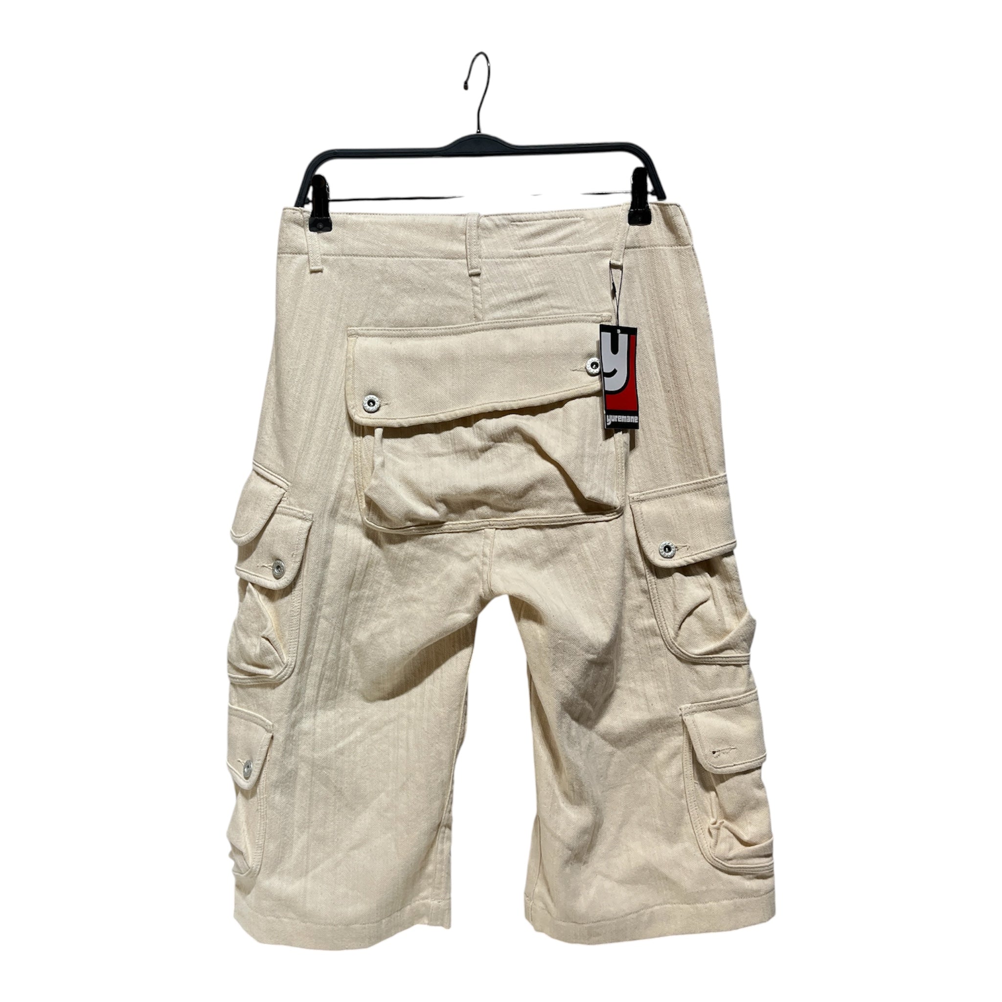 YUREMAN/Shorts/2/Cotton/CRM/Button Fly/DOUBLE POCKET CARGO view 2