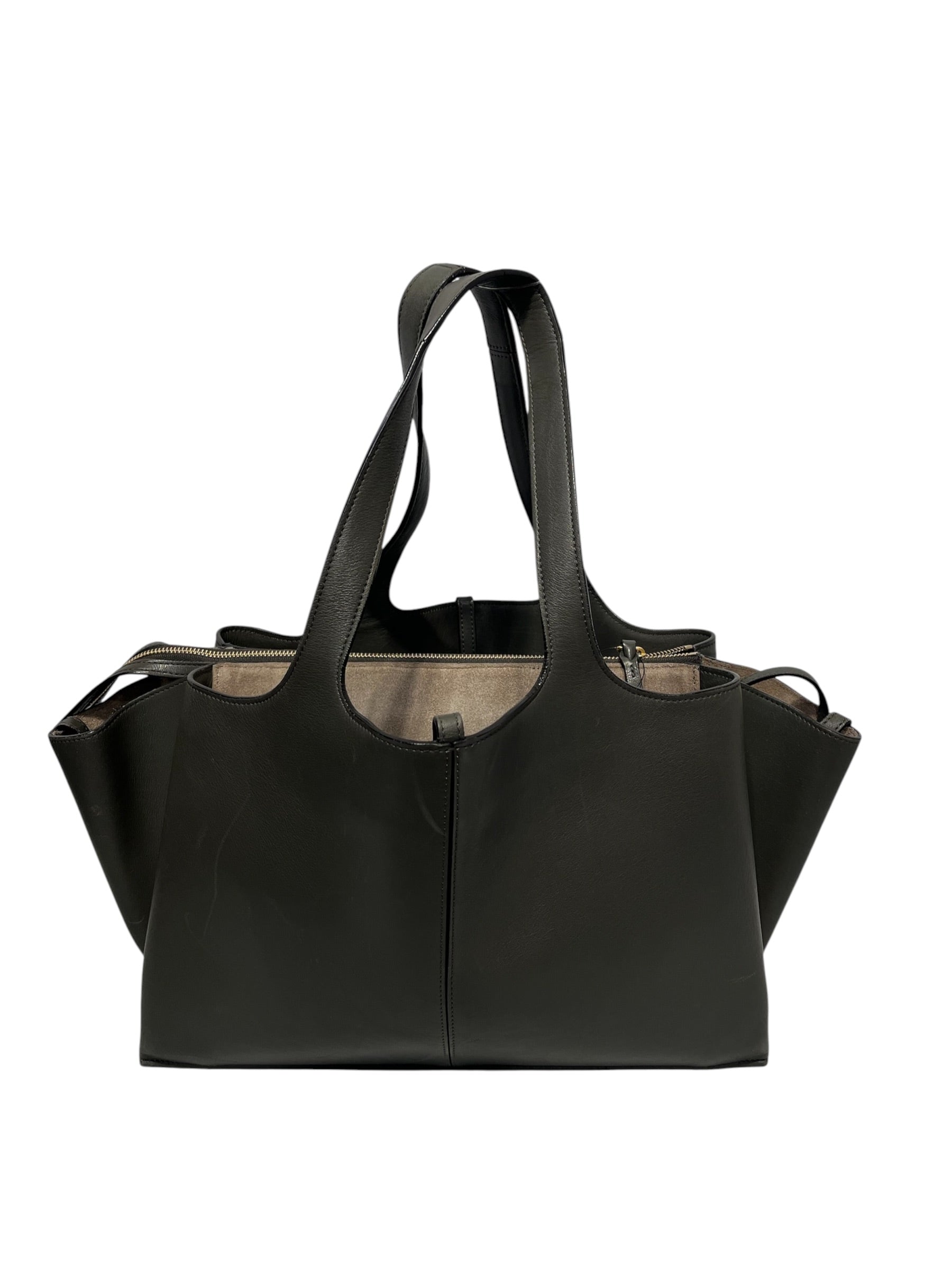 CELINE/Bag/Leather/KHK/TRI FOLD TOTE view 3