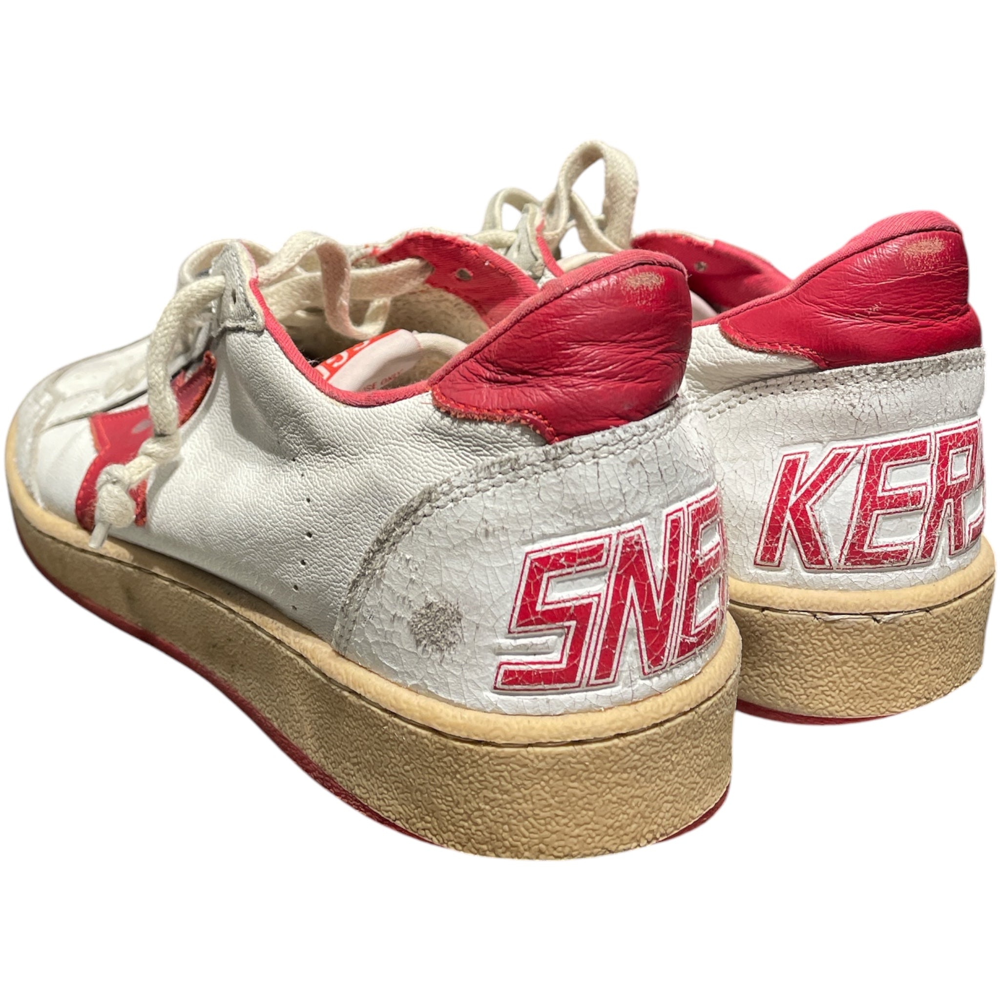 GOLDEN GOOSE/Low-Sneakers/EU 40/Leather/WHT/Ballstar Low Red Star view 2