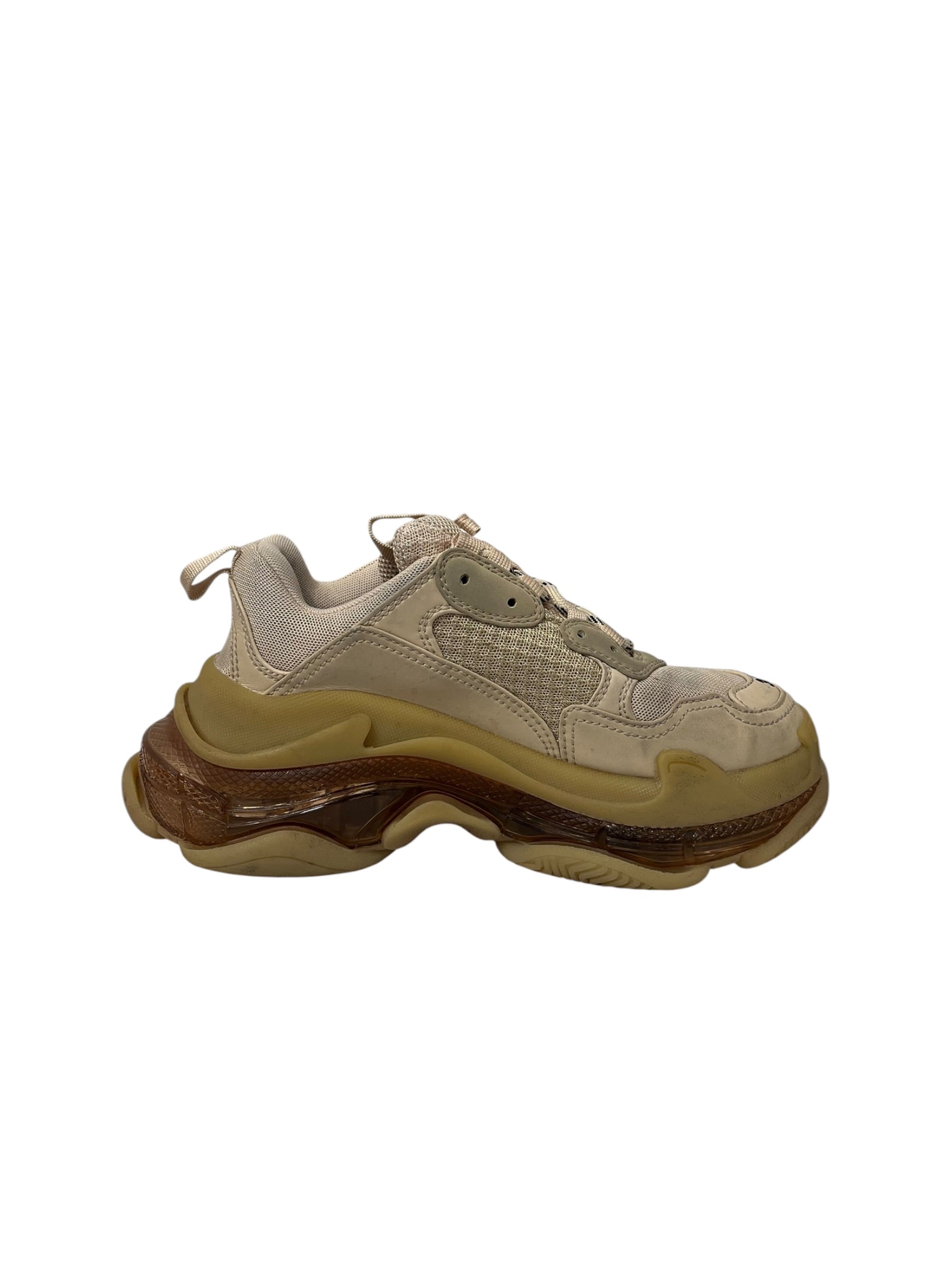 BALENCIAGA/Low-Sneakers/US 6/BEG/TRIPLE S 36 CLEAR SOLE view 3