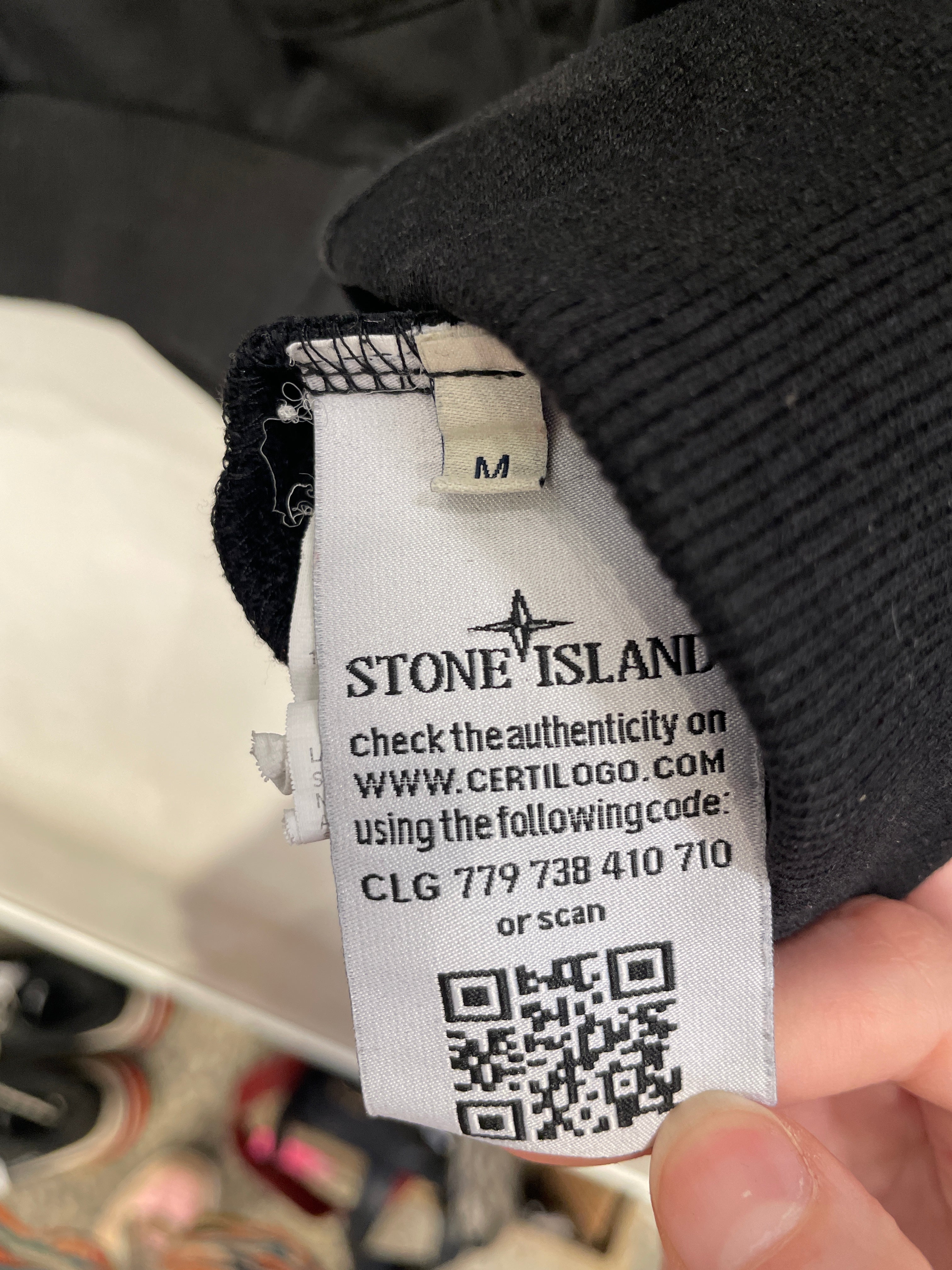 STONE ISLAND/Zip Up Hoodie/M/Cotton/BLK/BASIC ZIP UP view 4