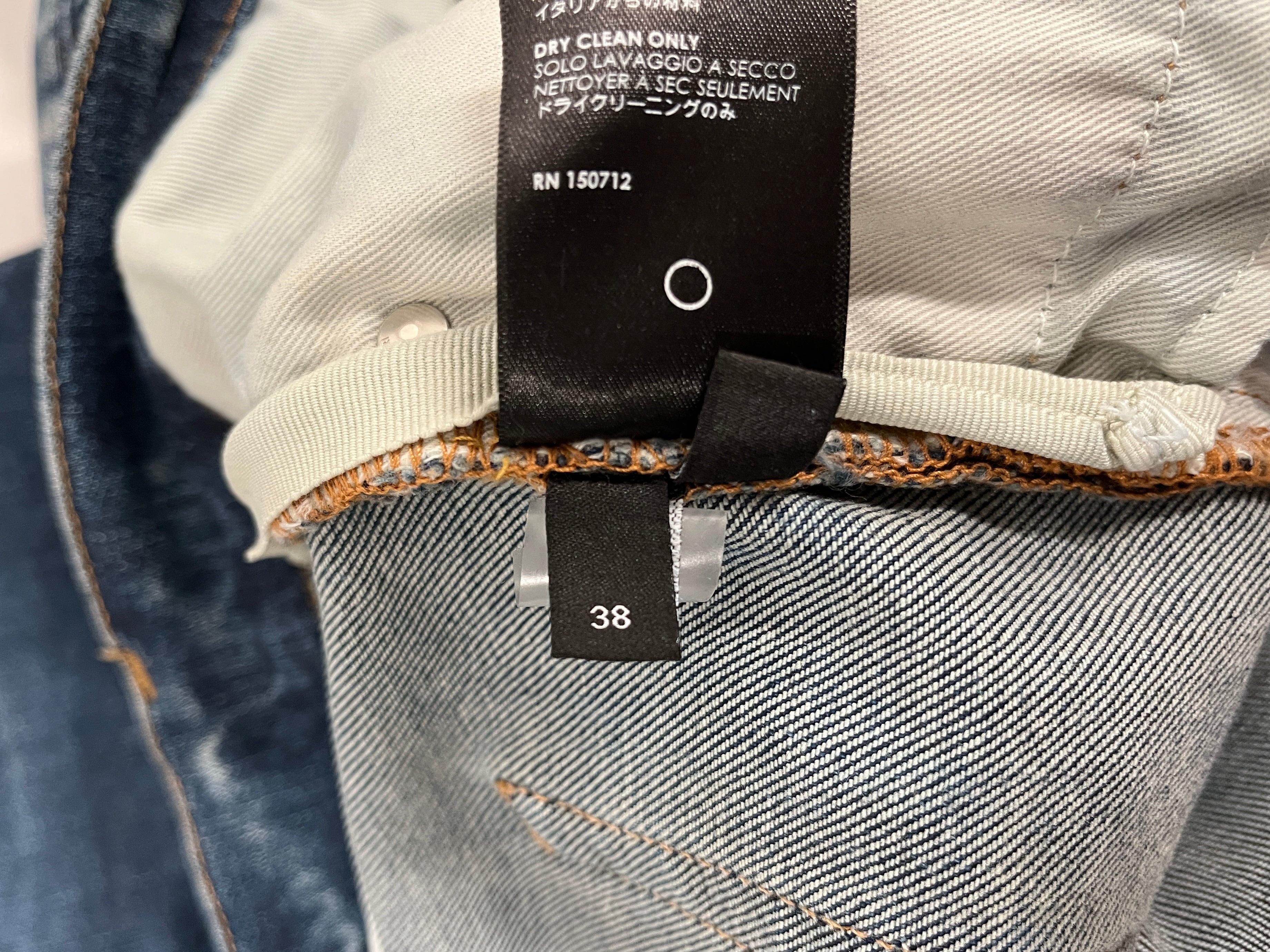 AMIRI/Skinny Pants/38/Cotton/NVY/Button Fly/SIDE & KNEE ZIPPER view 5