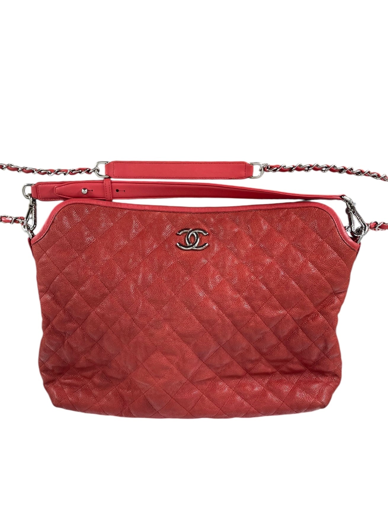 CHANEL/Tote Bag/Border/Leather/RED/FRENCH RIVIERA QUILTED HOBO view 6