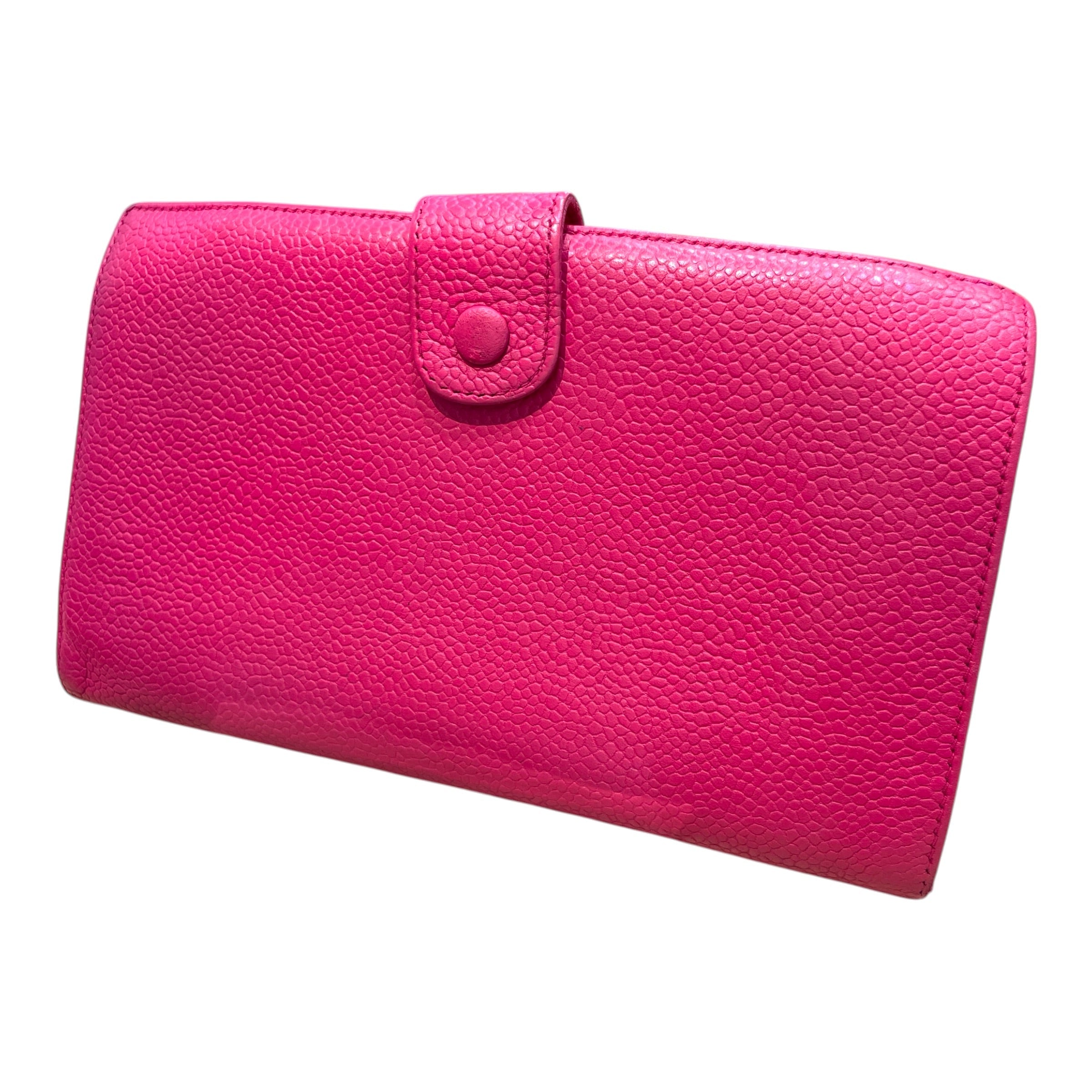 CHANEL/Long Wallet/Leather/PNK/L's/Cavier CC Logo Embossed Wallet view 2