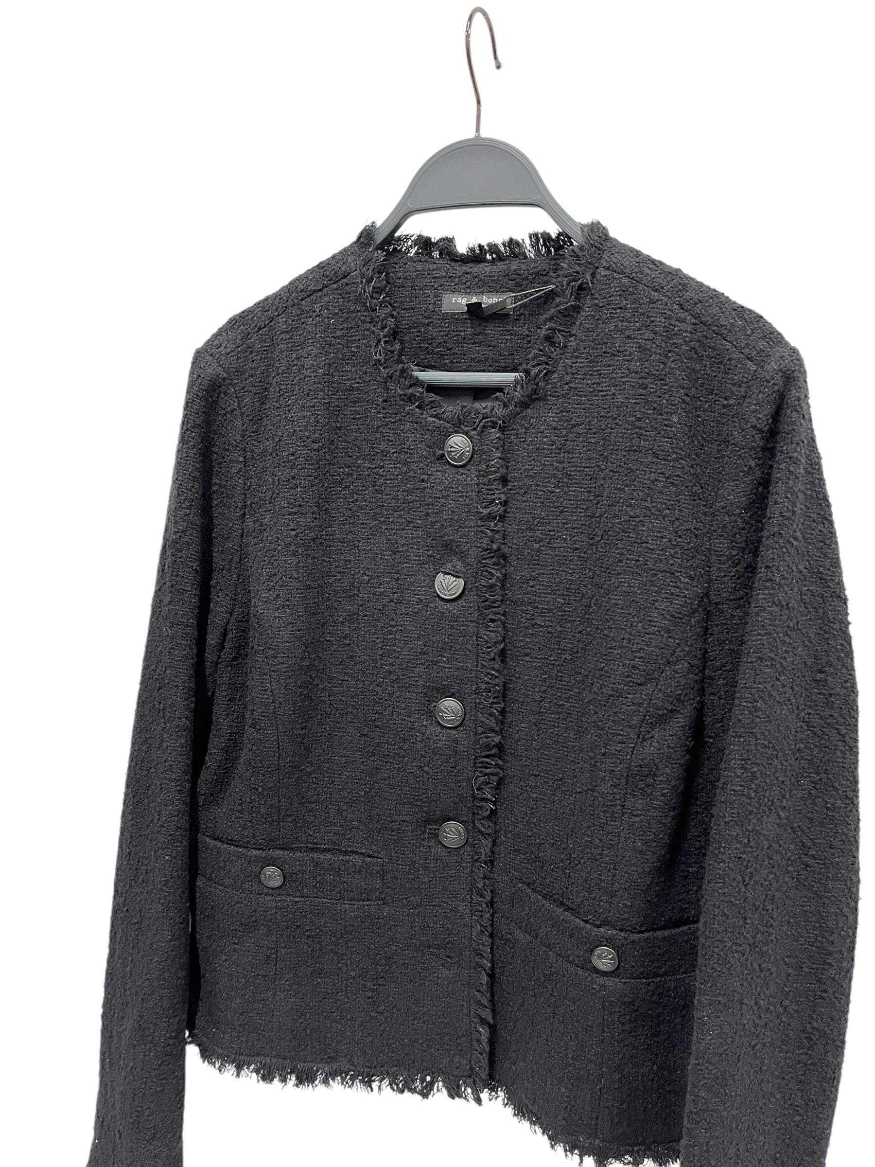 rag & bone/Tailored Jkt/10/Tweed/BLK/ view 3