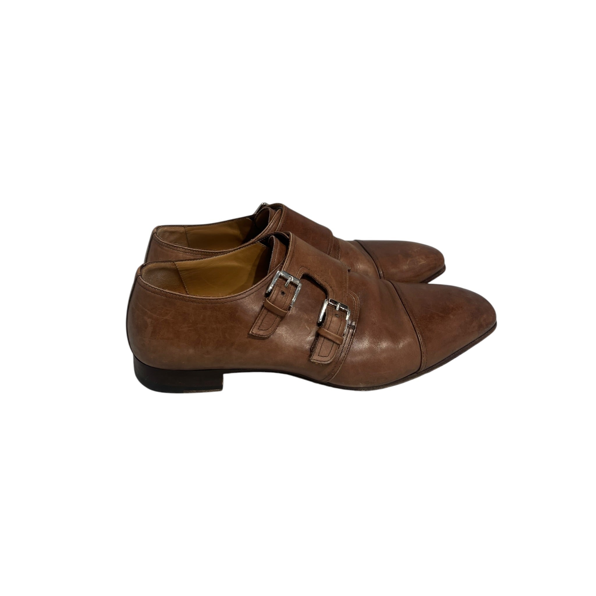 Christian Louboutin/Dress Shoes/EU 44/Leather/BRW/LOUB MONK STRAP LOAFER view 3