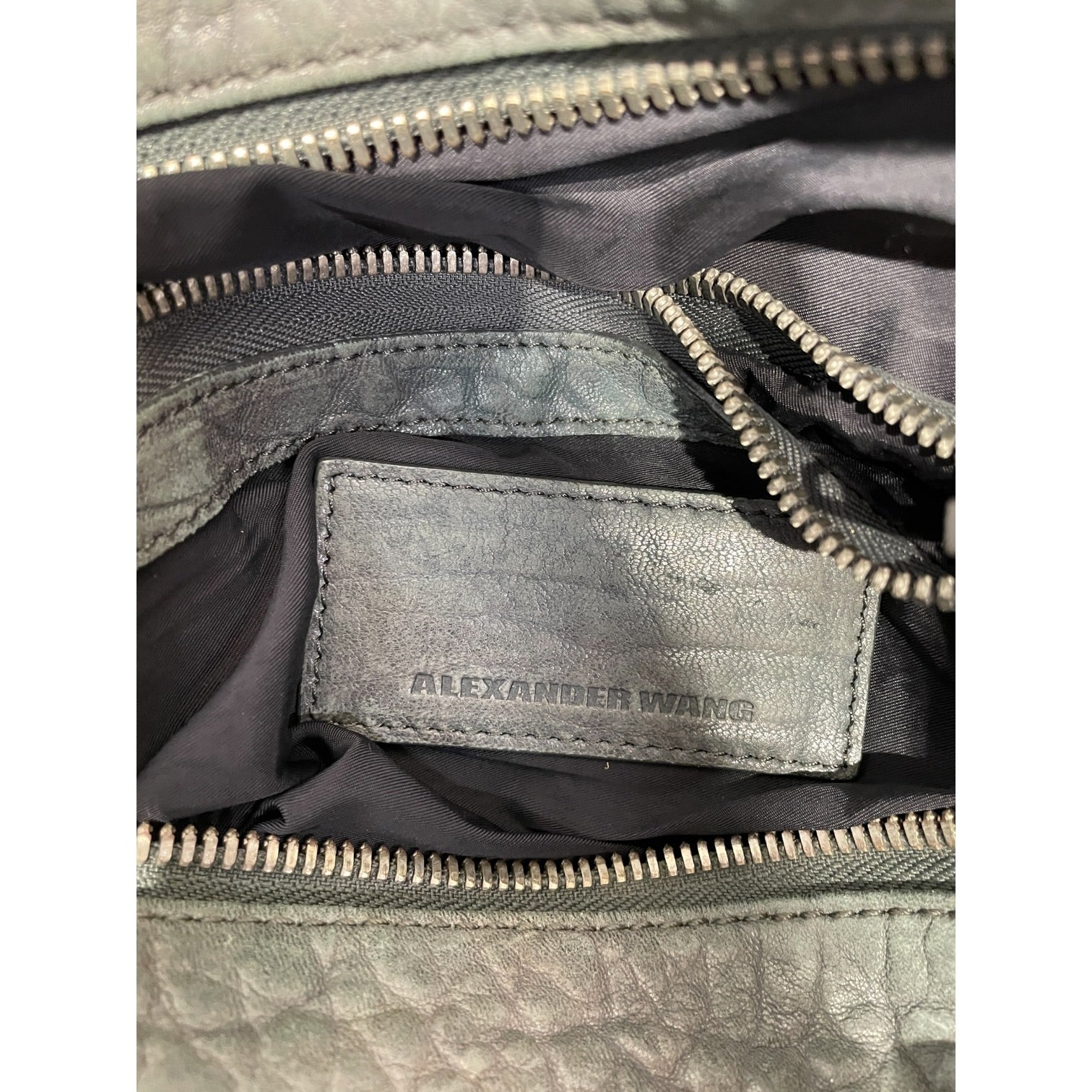 Alexander Wang/Cross Body Bag/Leather/GRY/Grey Leather Rocco Bag view 3