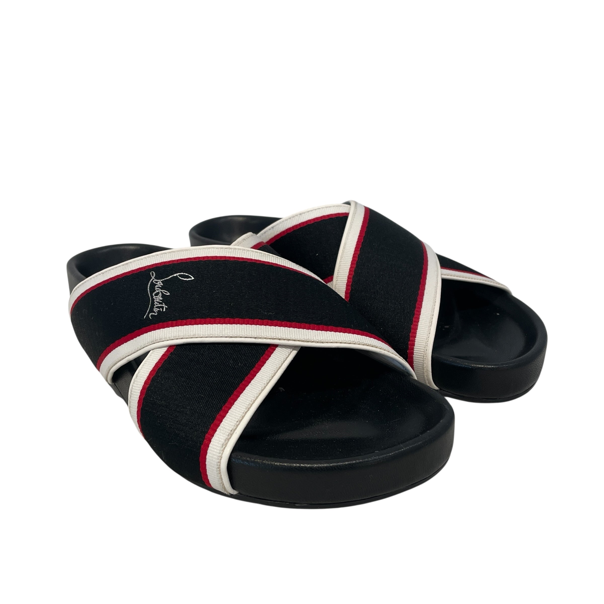 Christian Louboutin/Sandals/EU 40/Leather/BLK/ view 1