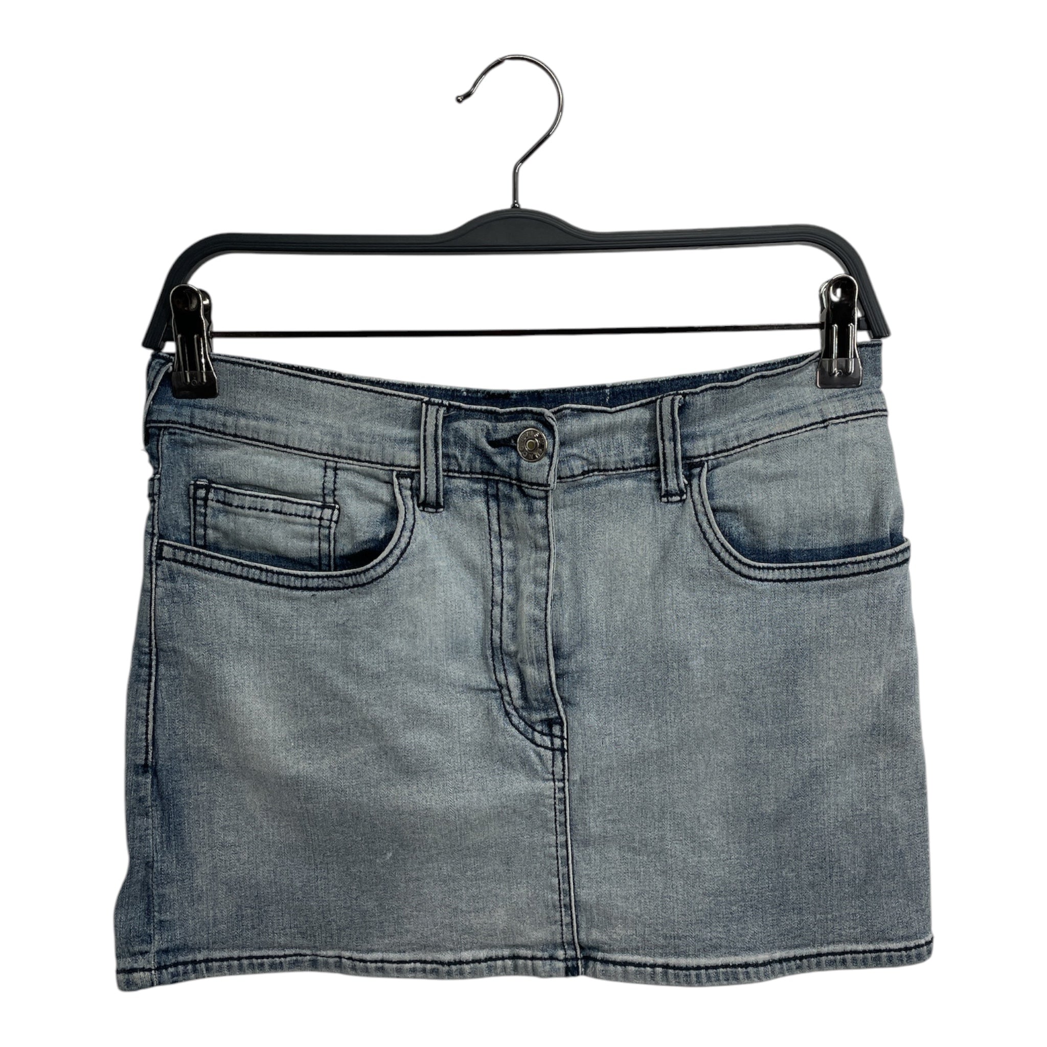 EVISU/Skirt/M/Cotton/BLU/PNK LOGO EMBROIERED OB BK PCKT view 1