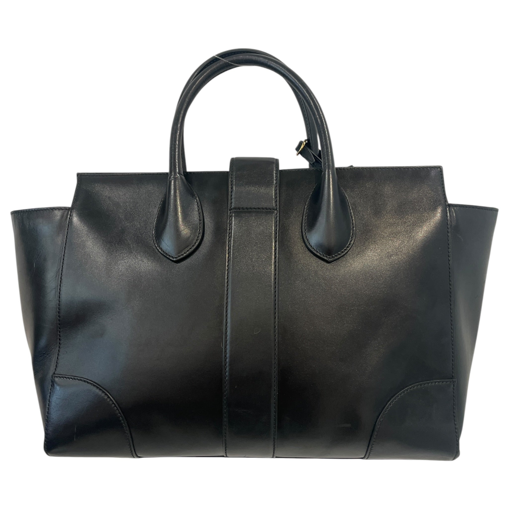 GUCCI/Hand Bag/Leather/BLK/GOLDEN BUCKLE view 2
