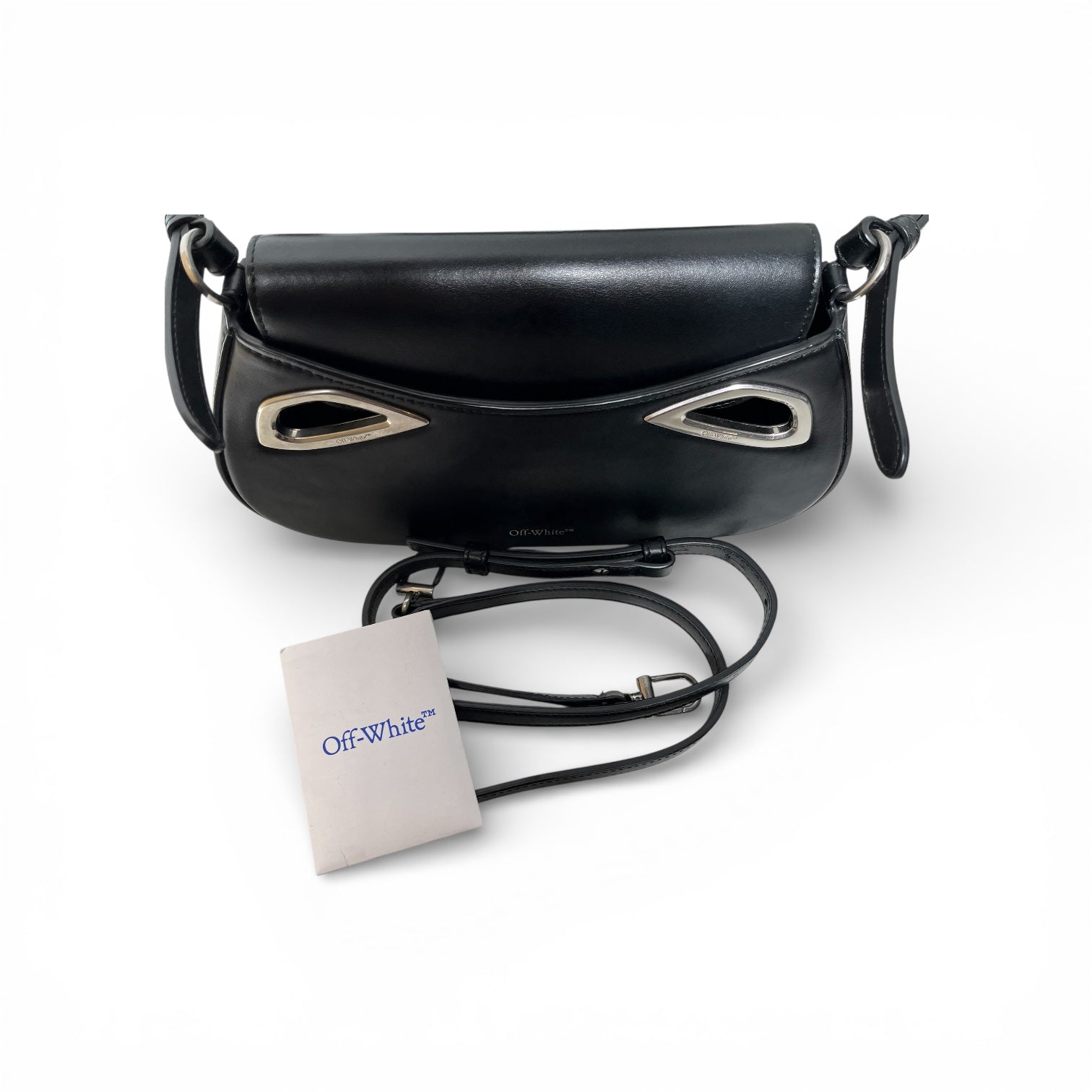 OFF-WHITE/Hand Bag/Leather/BLK/clam view 7