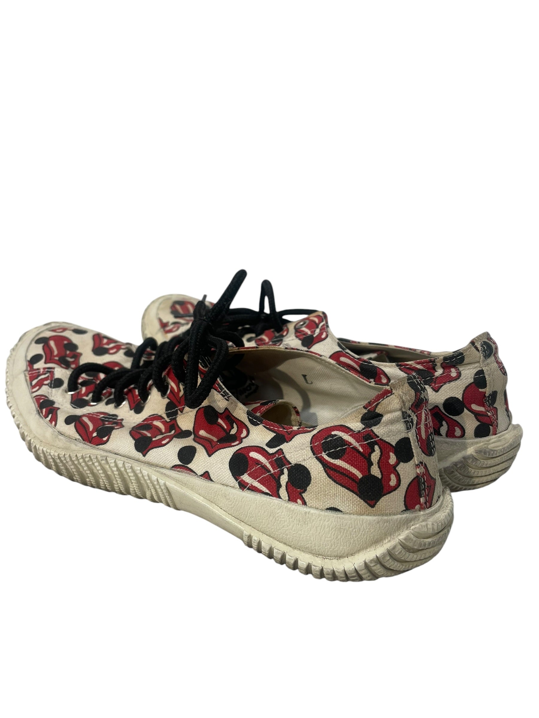 JUNYA WATANABE COMME des GARCONS/Hi-Sneakers/L/All Over Print/Cotton/WHT/ROLLING STONE PRINT CANVAS view 2