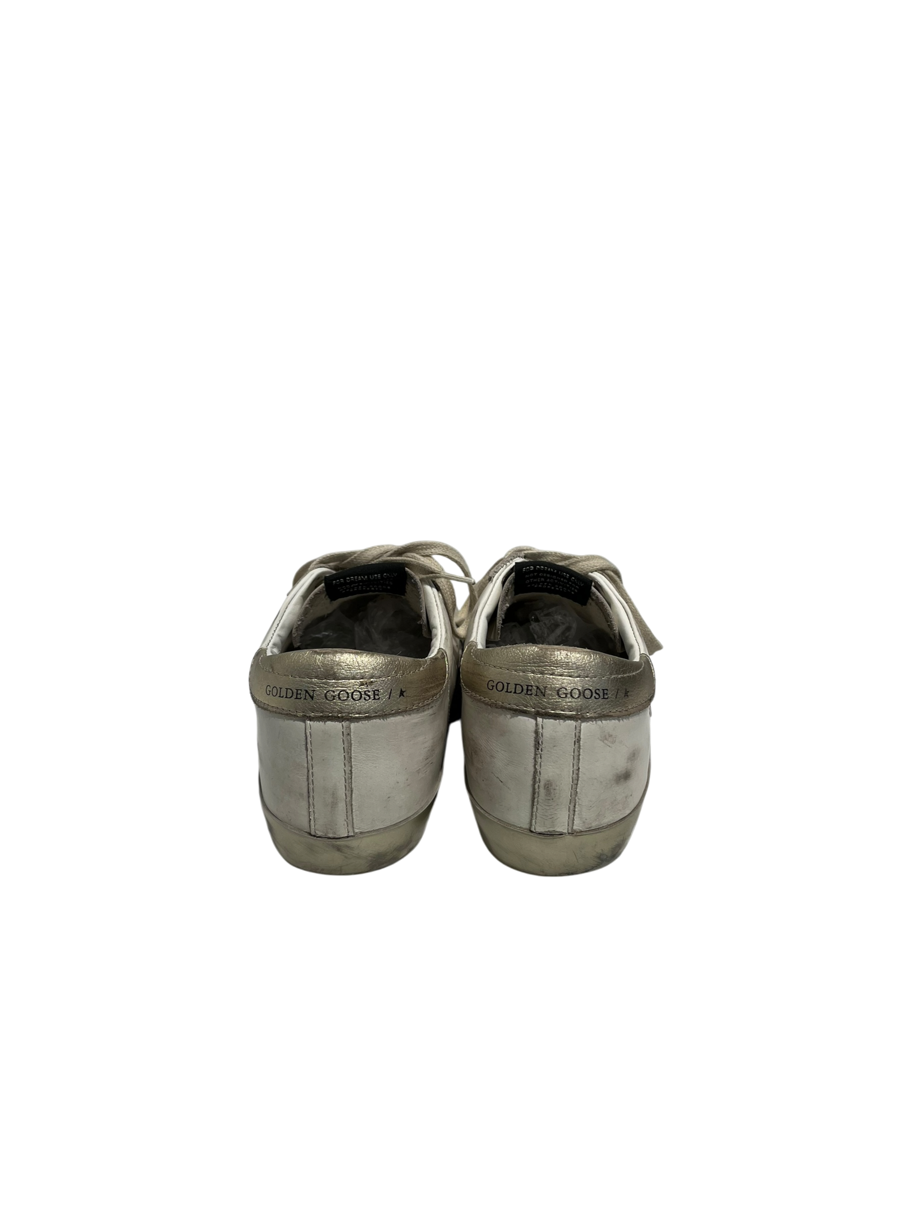 GOLDEN GOOSE/Low-Sneakers/EU 37/Leather/WHT/plain slvr star view 6