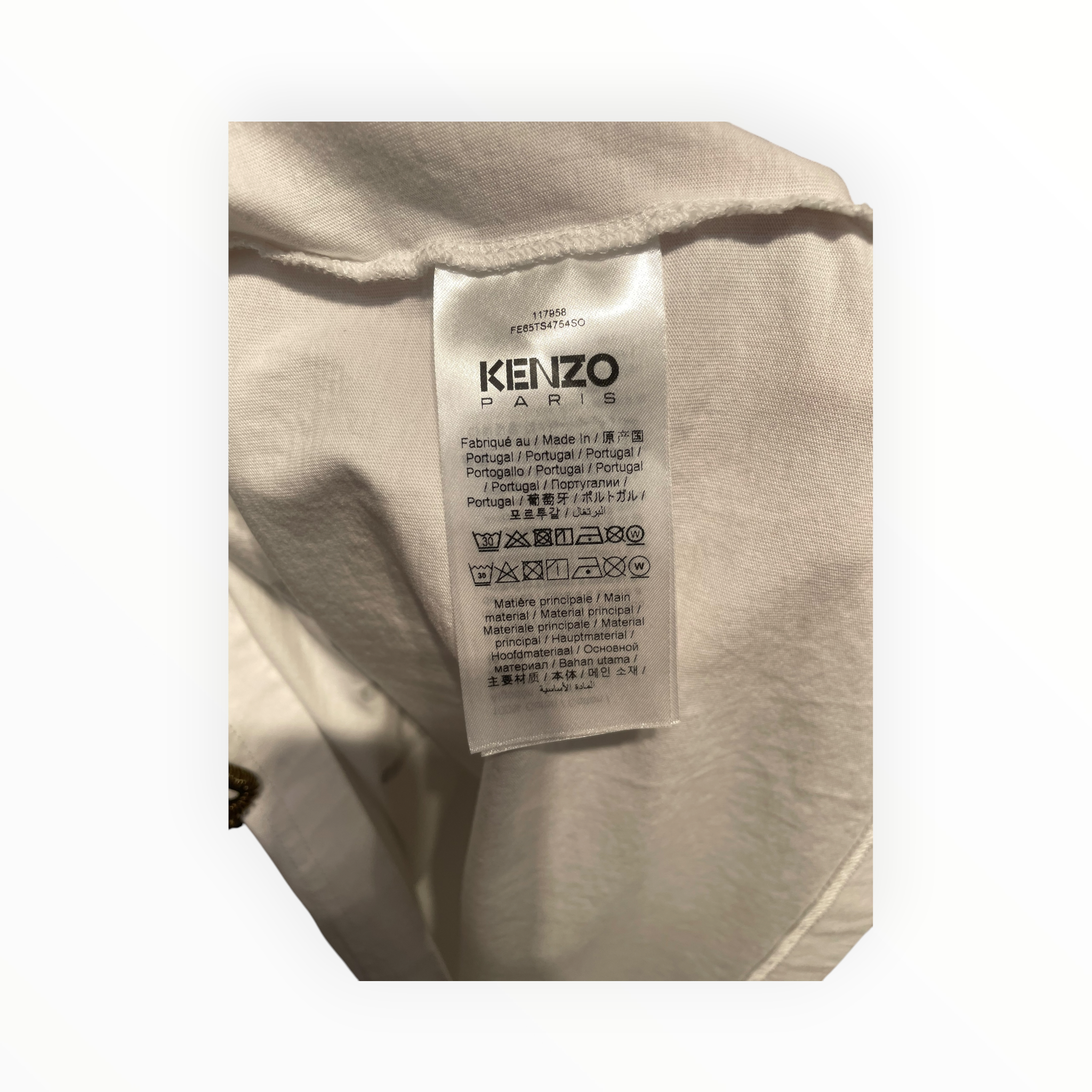 KENZO/T-Shirt/M/Cotton/WHT/KENZO FLOWER GRAPHIC view 4