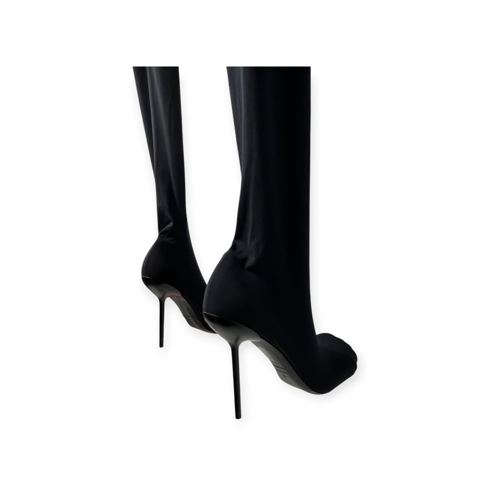 BALENCIAGA/Bottoms/38/Polyester/BLK/ANATOMICAL HEELED PANTS view 6