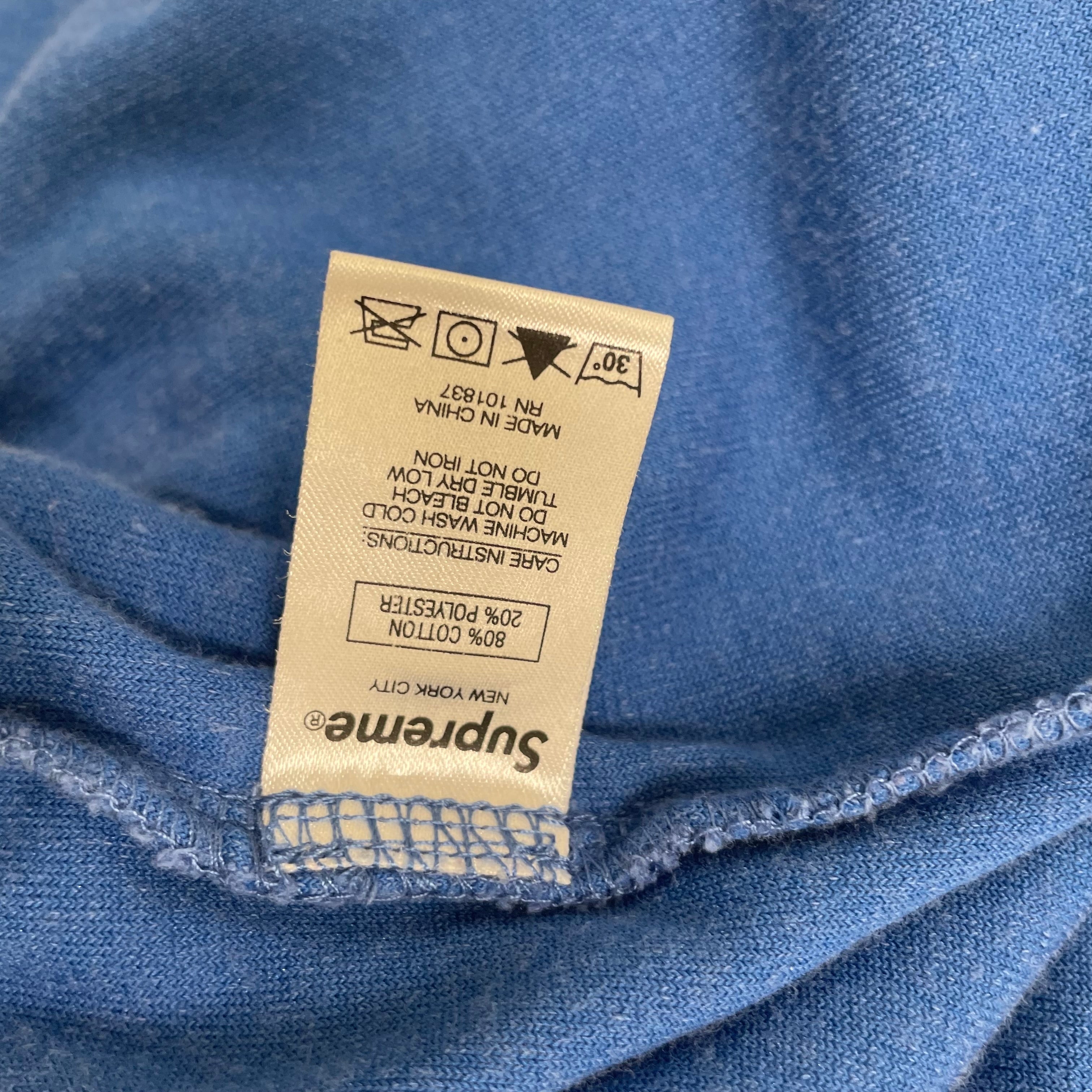 Supreme/T-Shirt/XL/Cotton/BLU/TERRYCLOTH/ BLU/WHT view 4