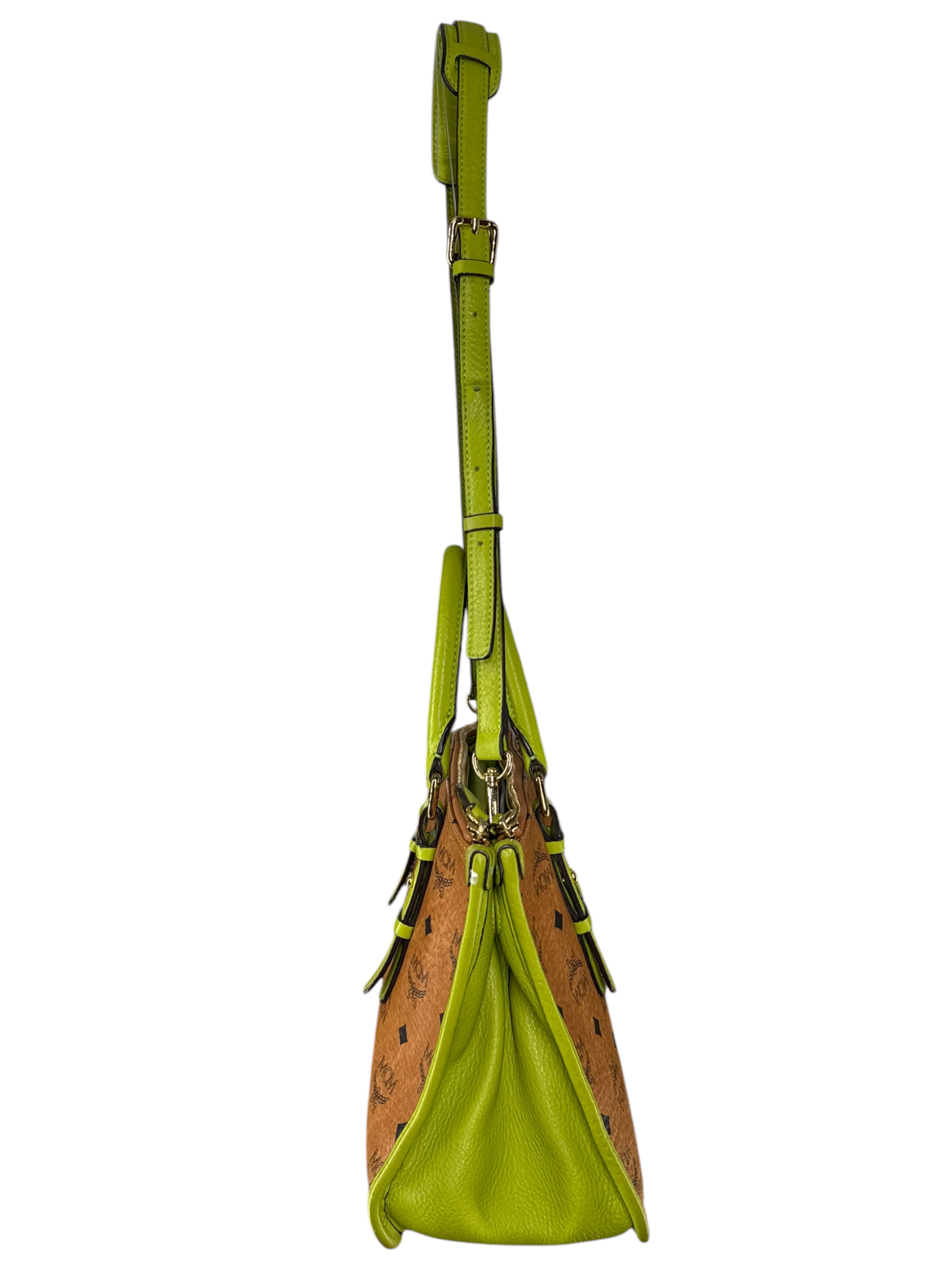 MCM/Bag/Monogram/Leather/BEG/SLIME GREEN MCM view 4