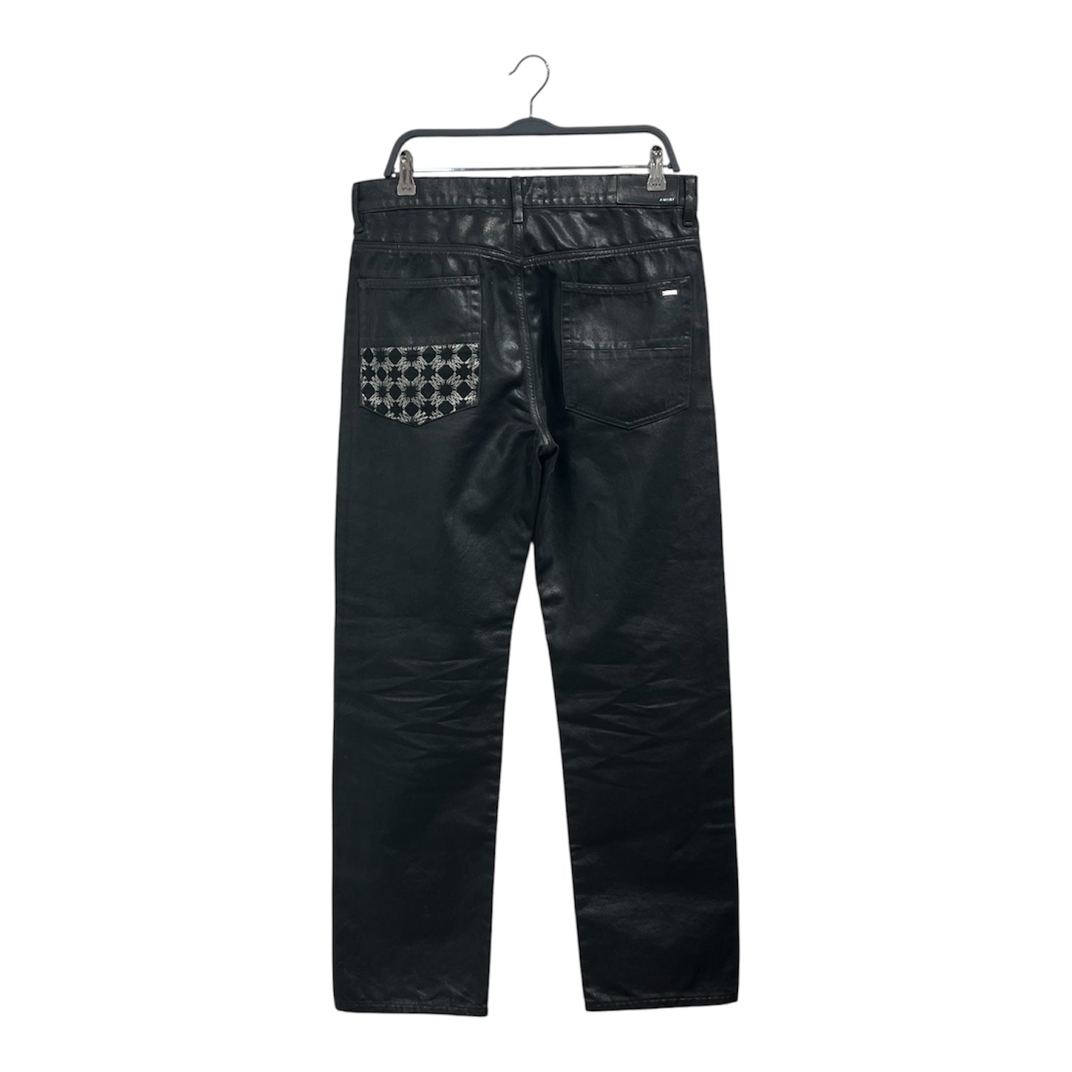 AMIRI/Straight Pants/32/Denim/BLK/Waxed Denim view 2