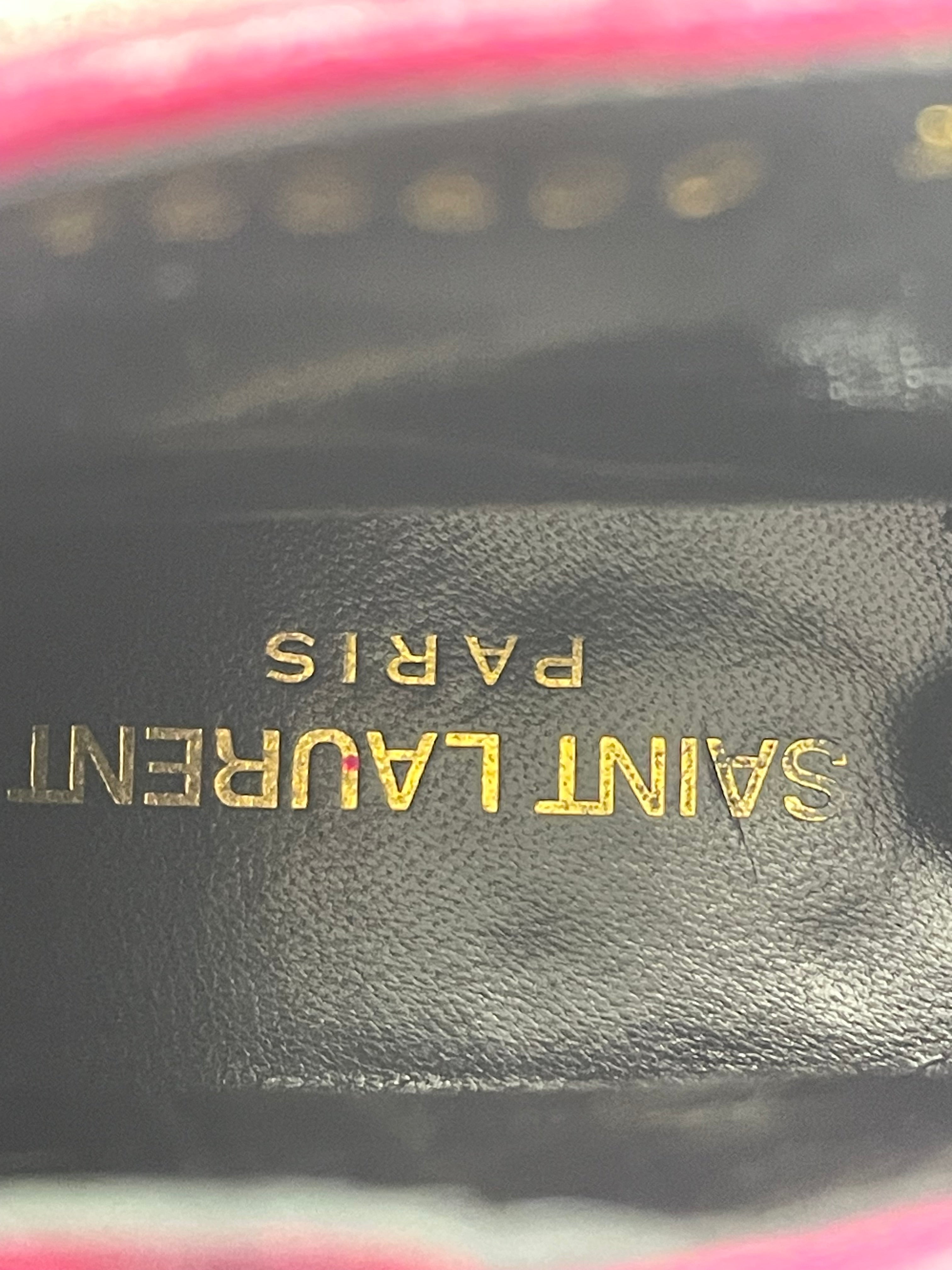 SAINT LAURENT/Heels/EU 36.5/Iridescent/PNK/GLITTER ZIP CLOSURE view 3