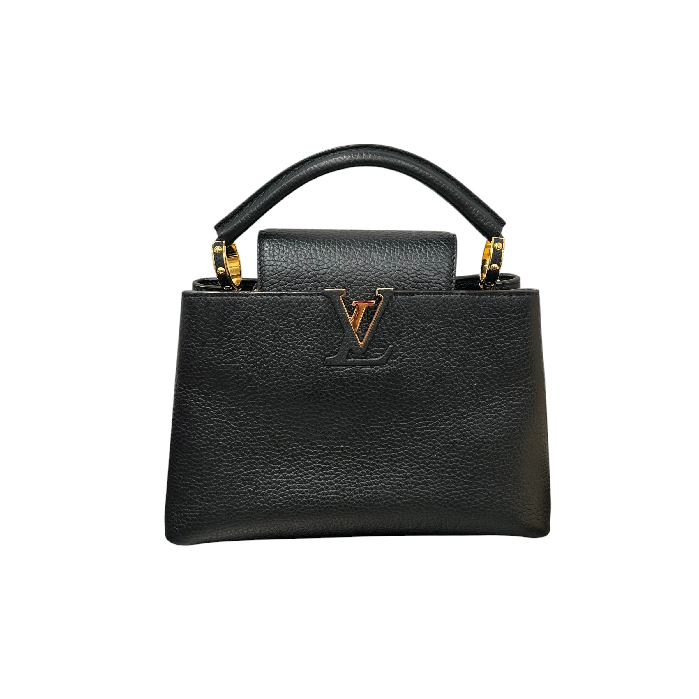 LOUIS VUITTON/Bag/Leather/BLK/CAPUCINES view 1
