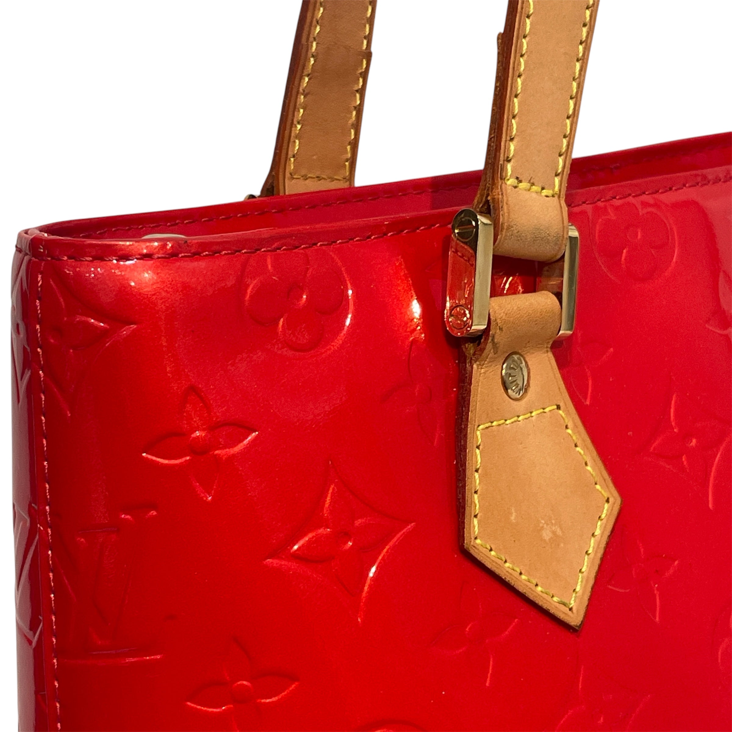 LOUIS VUITTON/Tote Bag/Monogram/Leather/RED/Vernis Tote BAg view 7