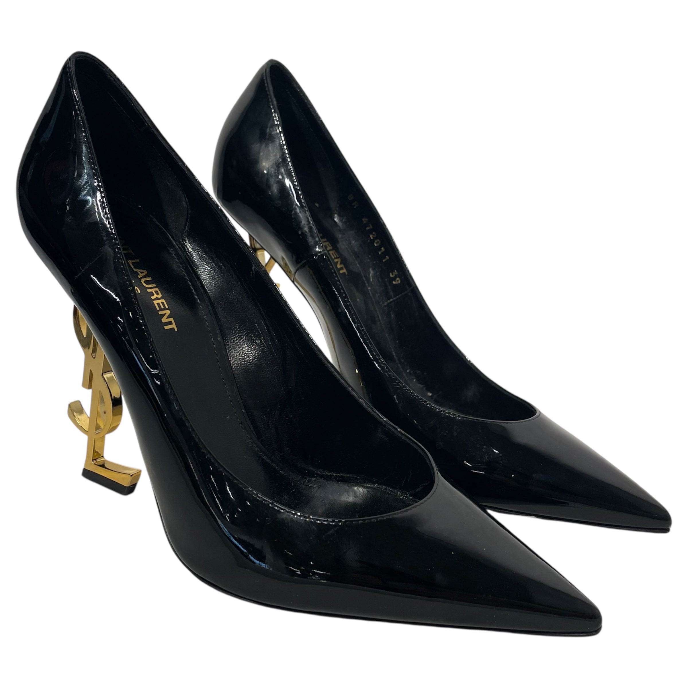 YVES SAINT LAURENT/Heels/EU 39/Leather/BLK/Opyum Pumps view 1