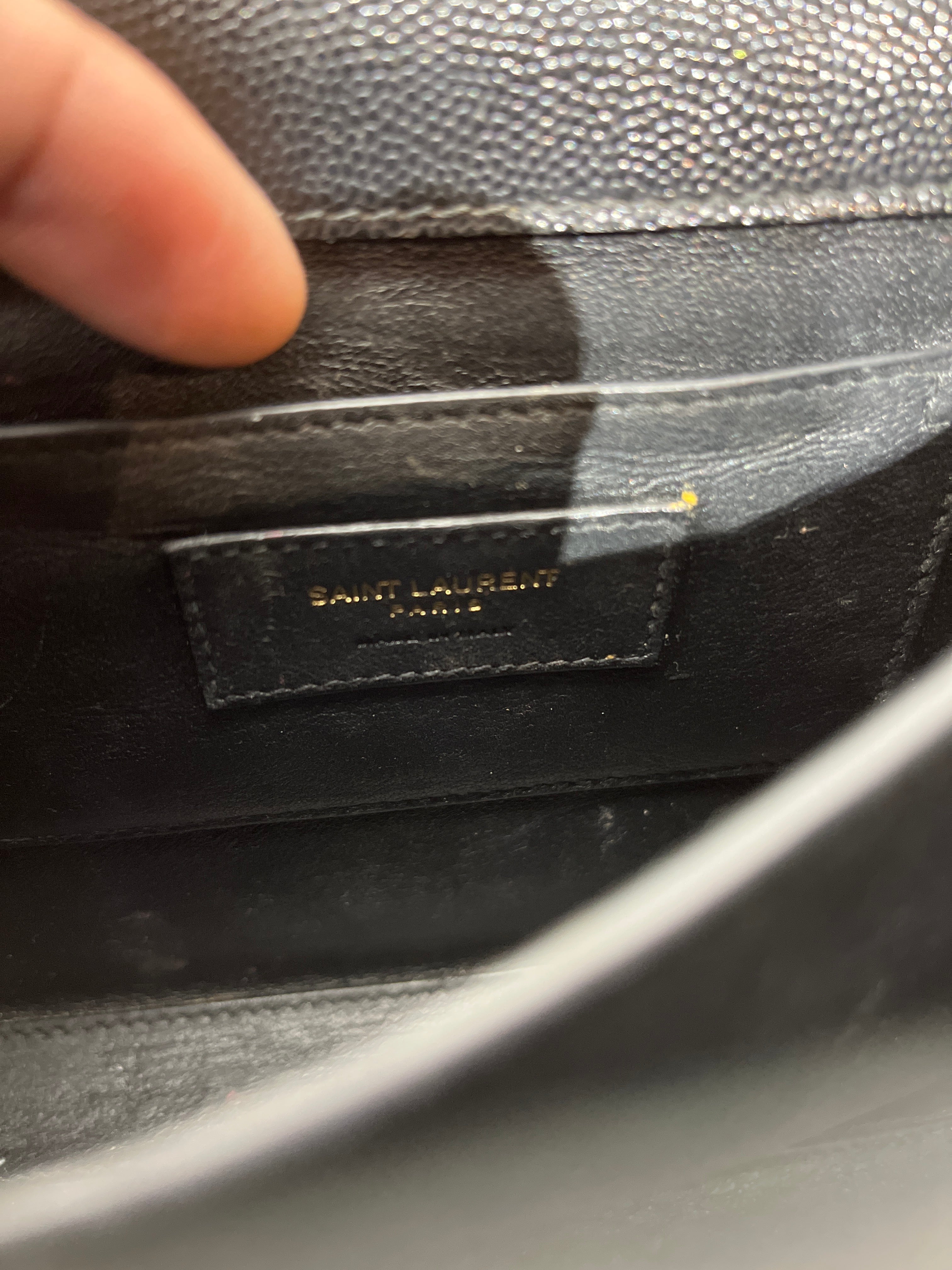 YVES SAINT LAURENT/Cross Body Bag/Leather/BLK/Cassandra Top Handle Mini view 9