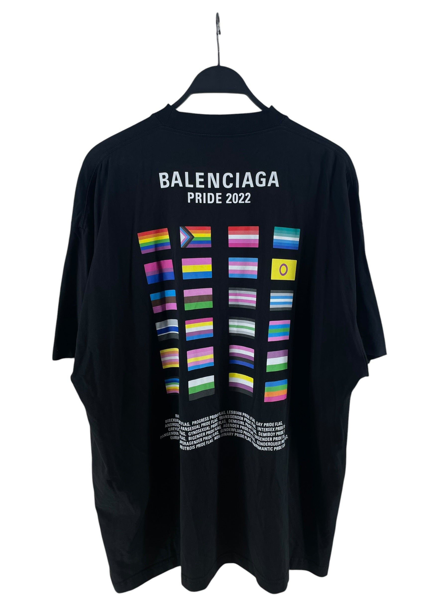 BALENCIAGA/T-Shirt/3/Cotton/BLK/BALENCIAGA PRIDE 2022 TSHIRT view 2