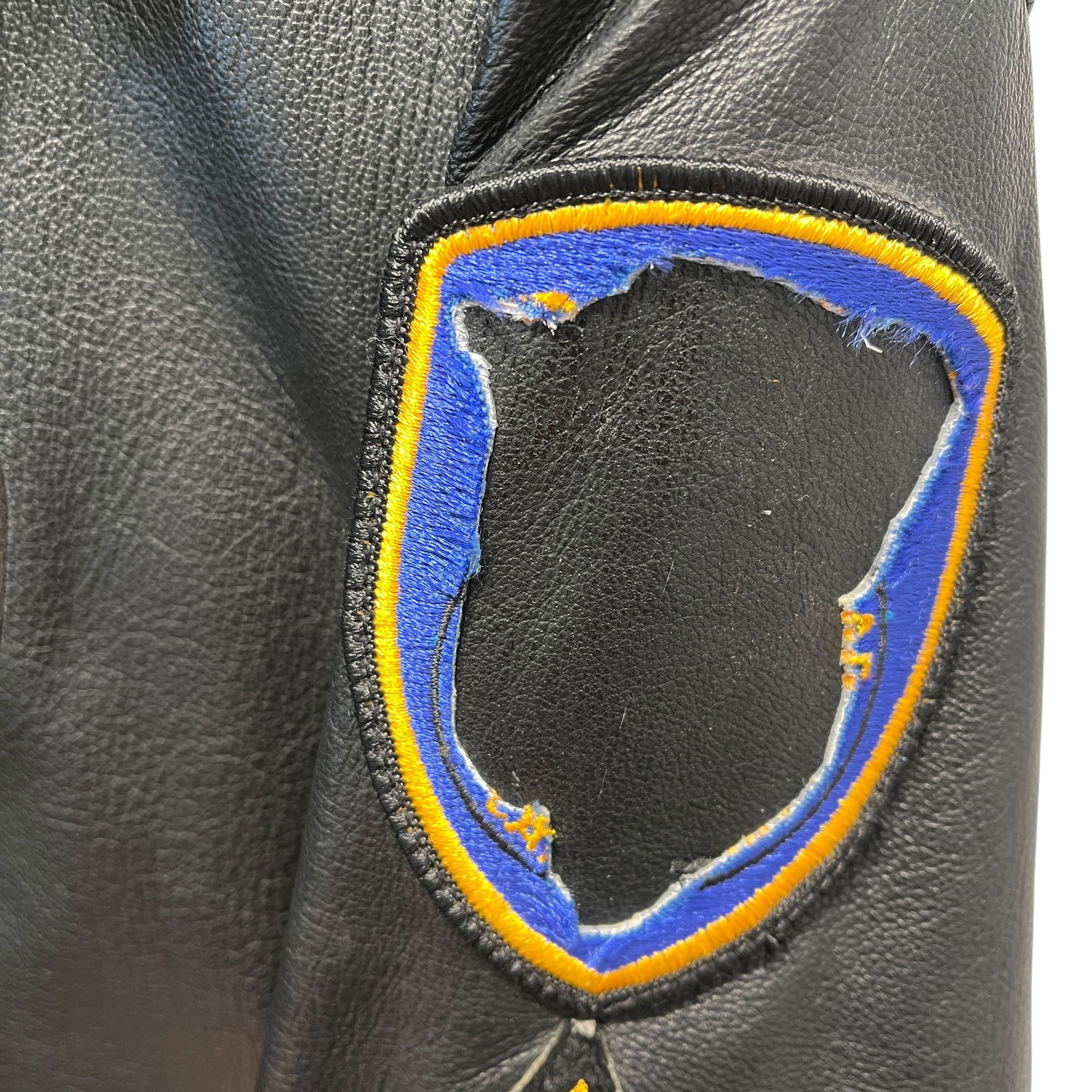 US.NAVY/Leather Jkt/42/Leather/BLK/cut off patches view 5