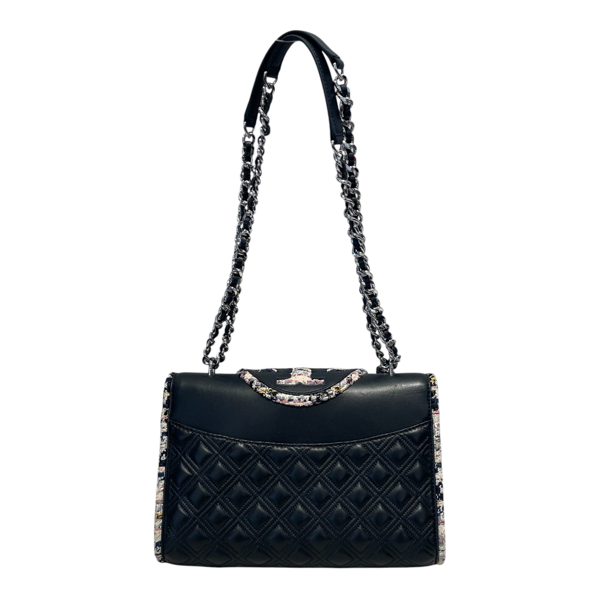 TORY BURCH/Bag/All Over Print/Leather/IDG/Fleming Tweed Trim Bag view 2