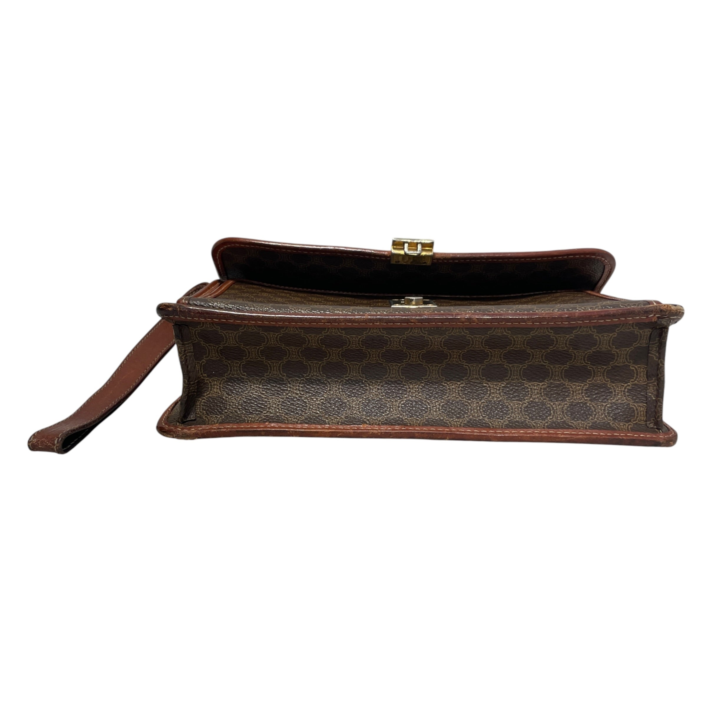 CELINE/Clutch Bag/Monogram/Leather/BRW/Macadam Vintage view 3