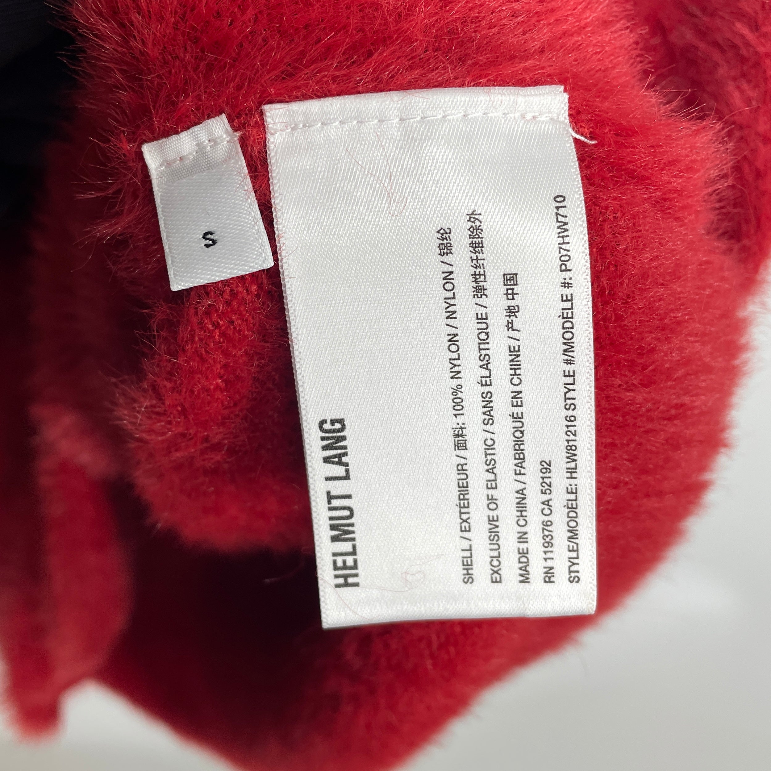 Helmut Lang/Skirt/S/Mohair/RED/Mini Length/red mohair mini skirt view 4