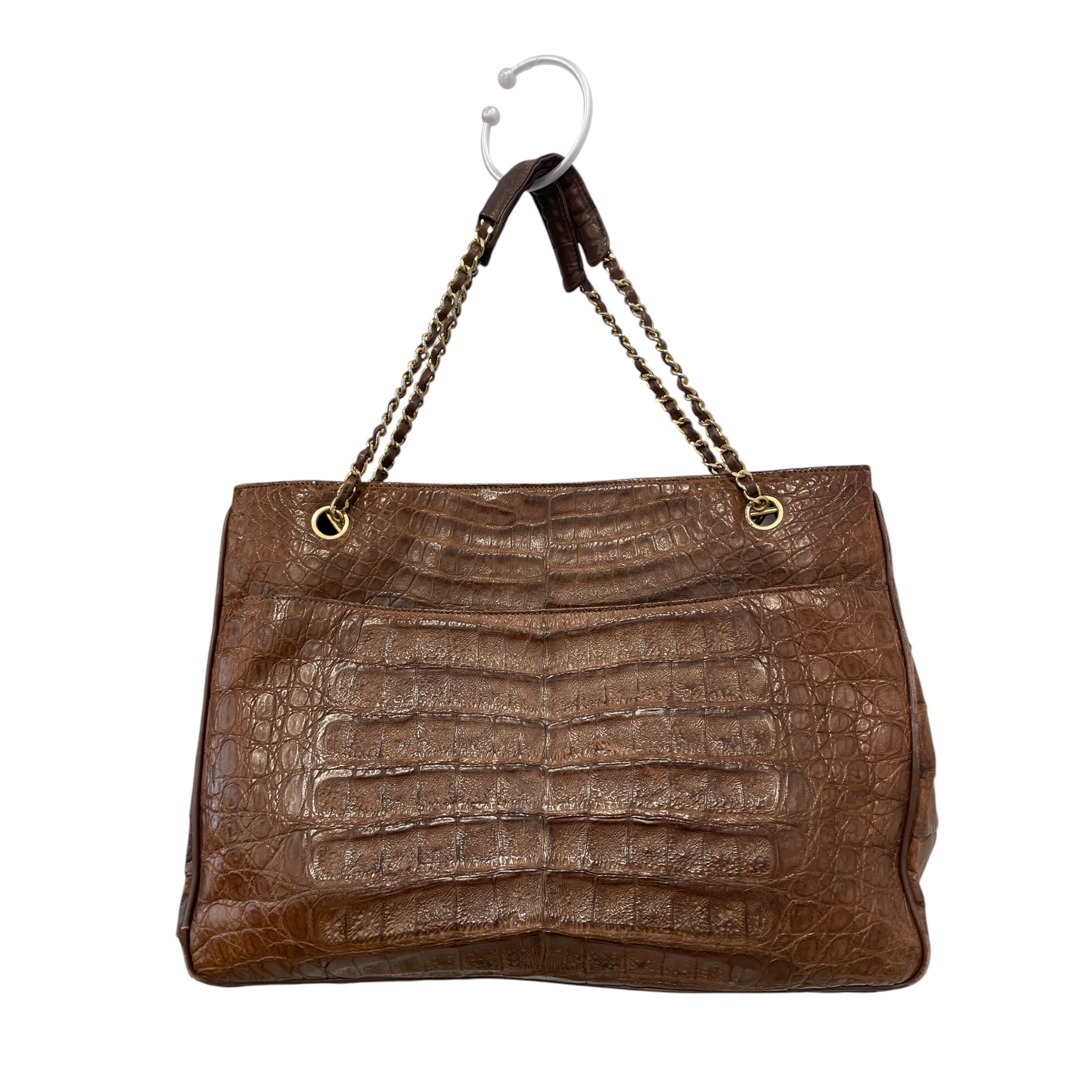CHANEL/Tote Bag/Animal Pattern/Leather/BRW/VTG ALLIGATOR SHOPPER TOTE view 2