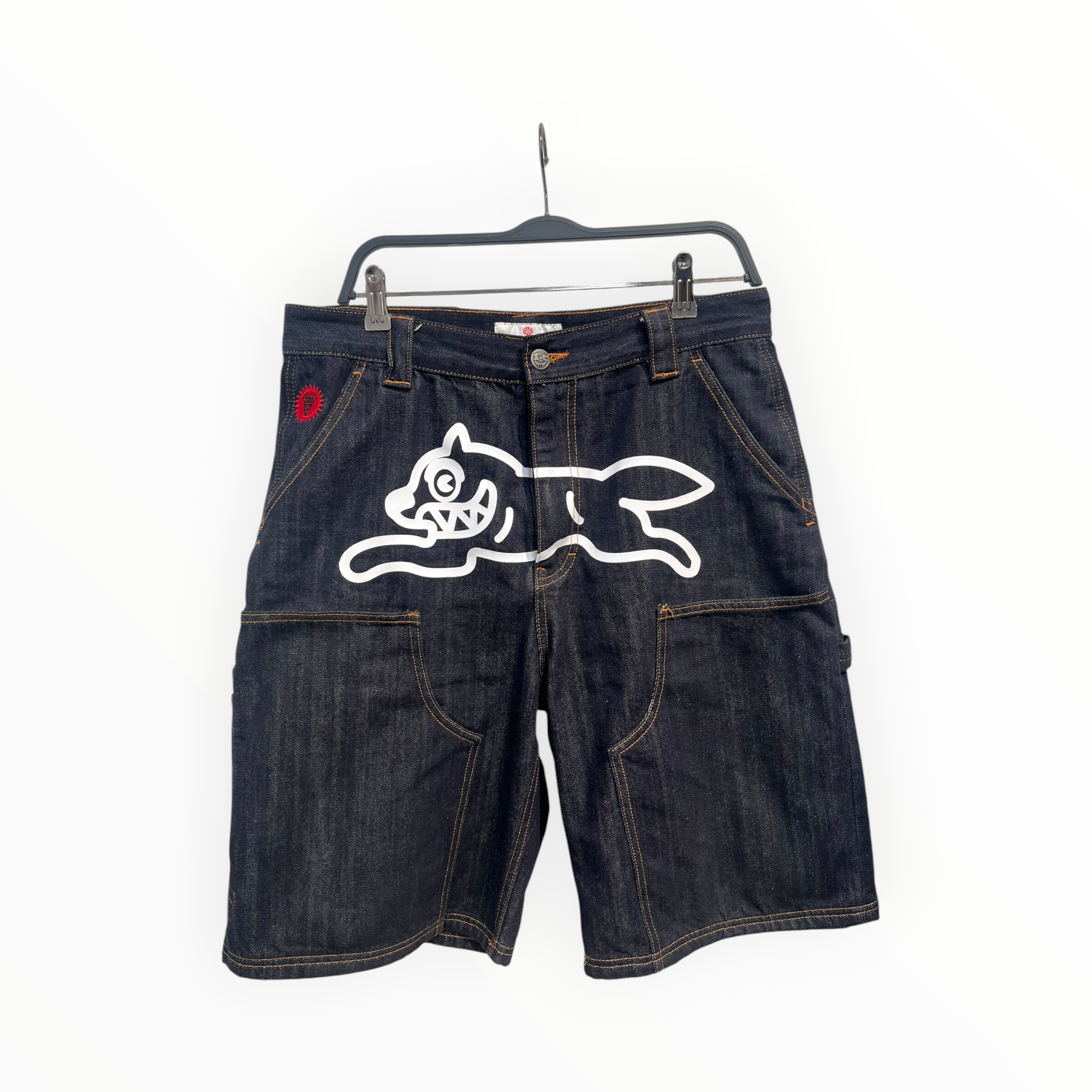 ICE CREAM/Shorts/32/Cotton/IDG/dog motif on front view 1