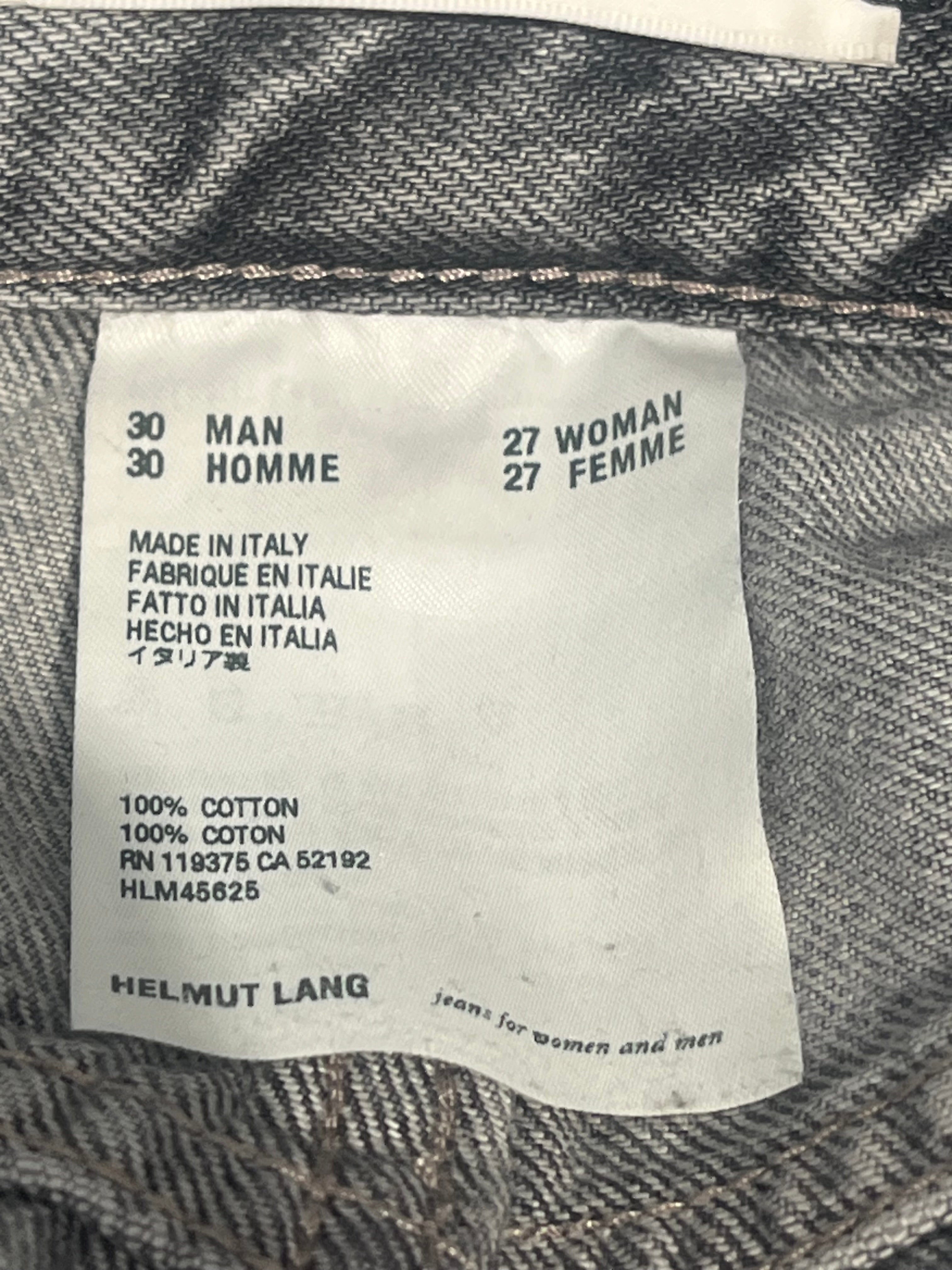 Helmut Lang/Bottoms/27/Cotton/GRY/Hi Spikes Zippered Jeans view 4