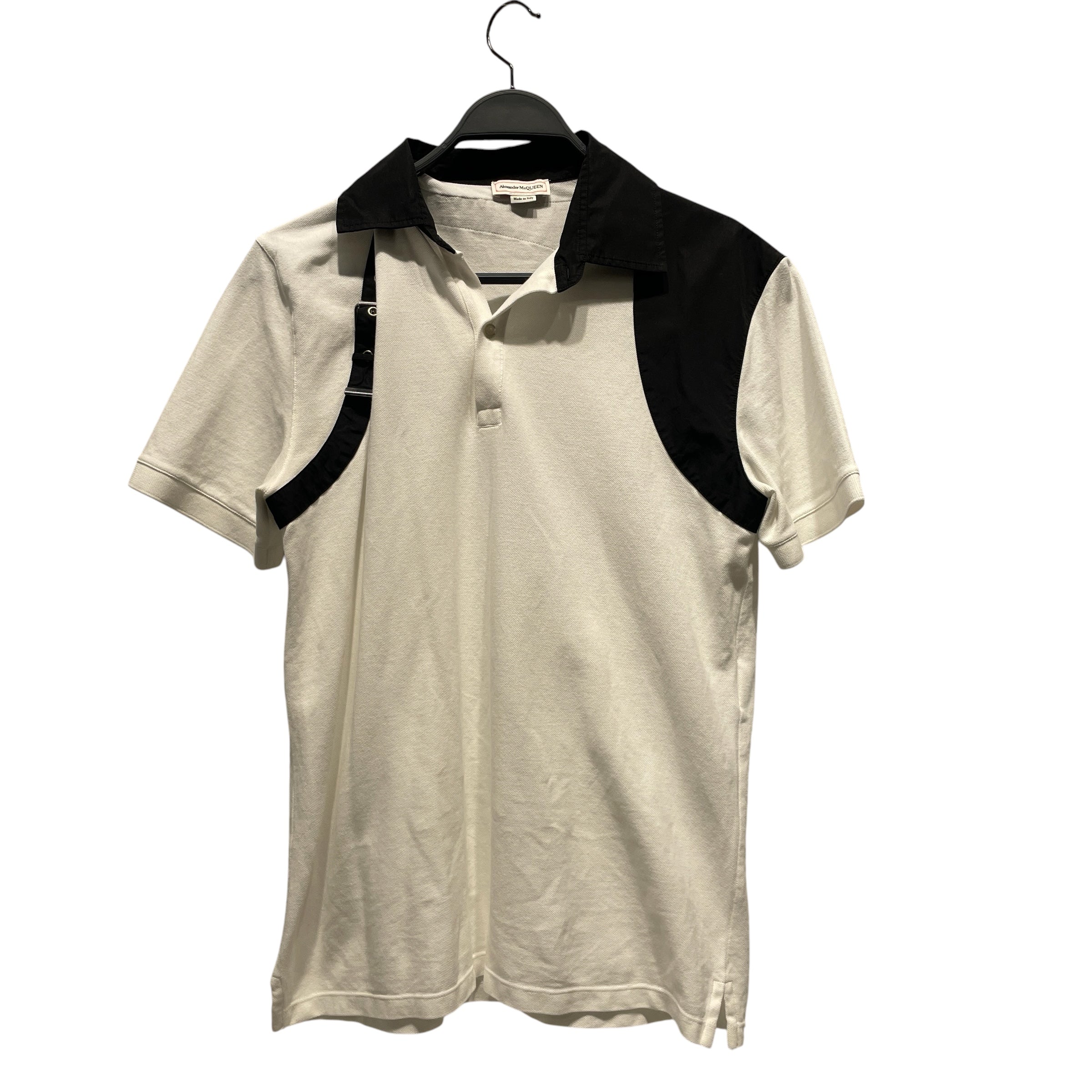 Alexander McQueen/Polo Shirt/L/Cotton/WHT/harness view 1