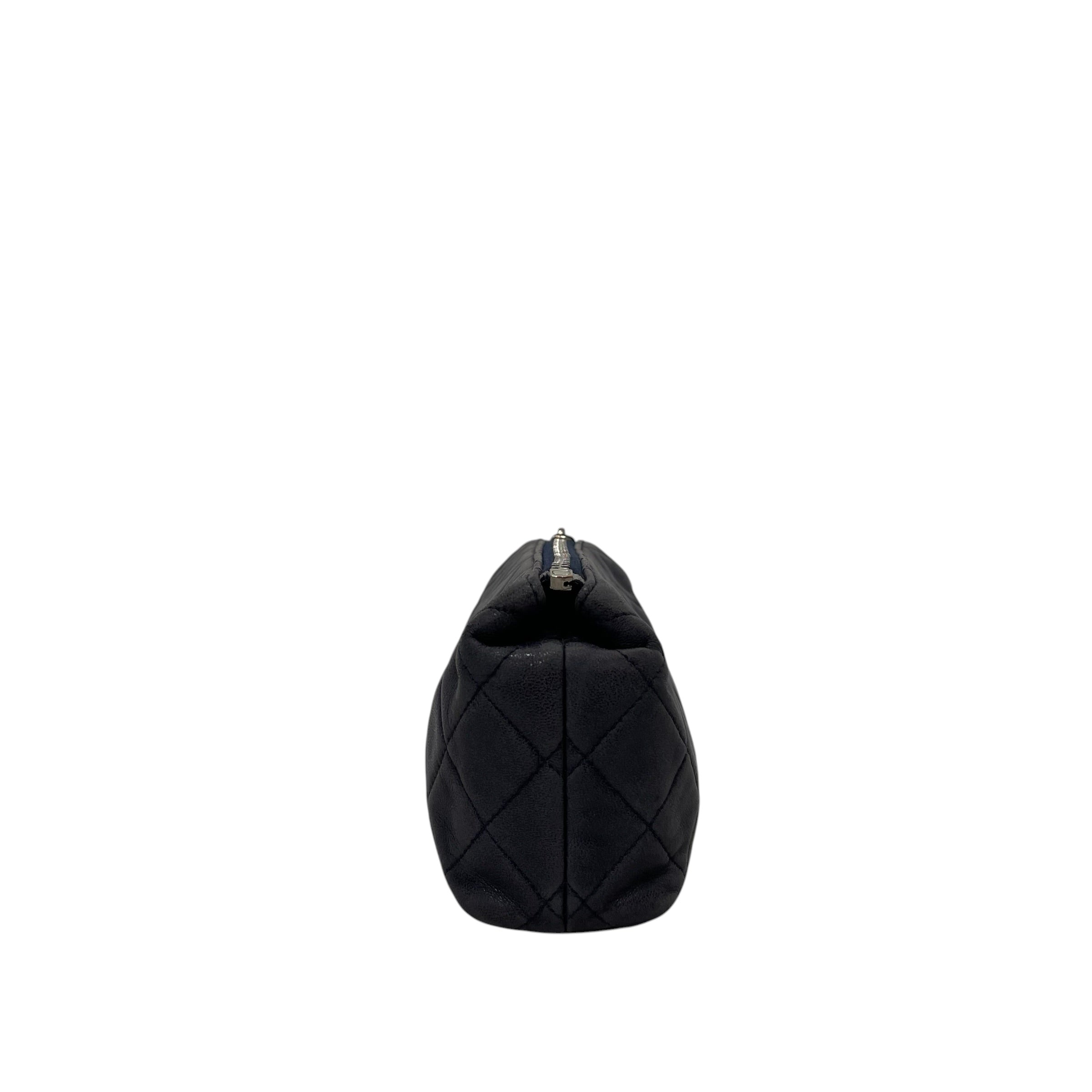 CHANEL/Pouch/NVY/LAMBSKIN COSMETIC BAG view 4